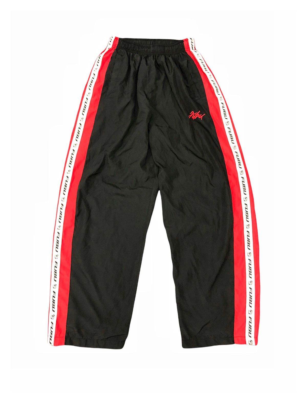 Vintage 90s Fubu Side striped nylon jogger pant