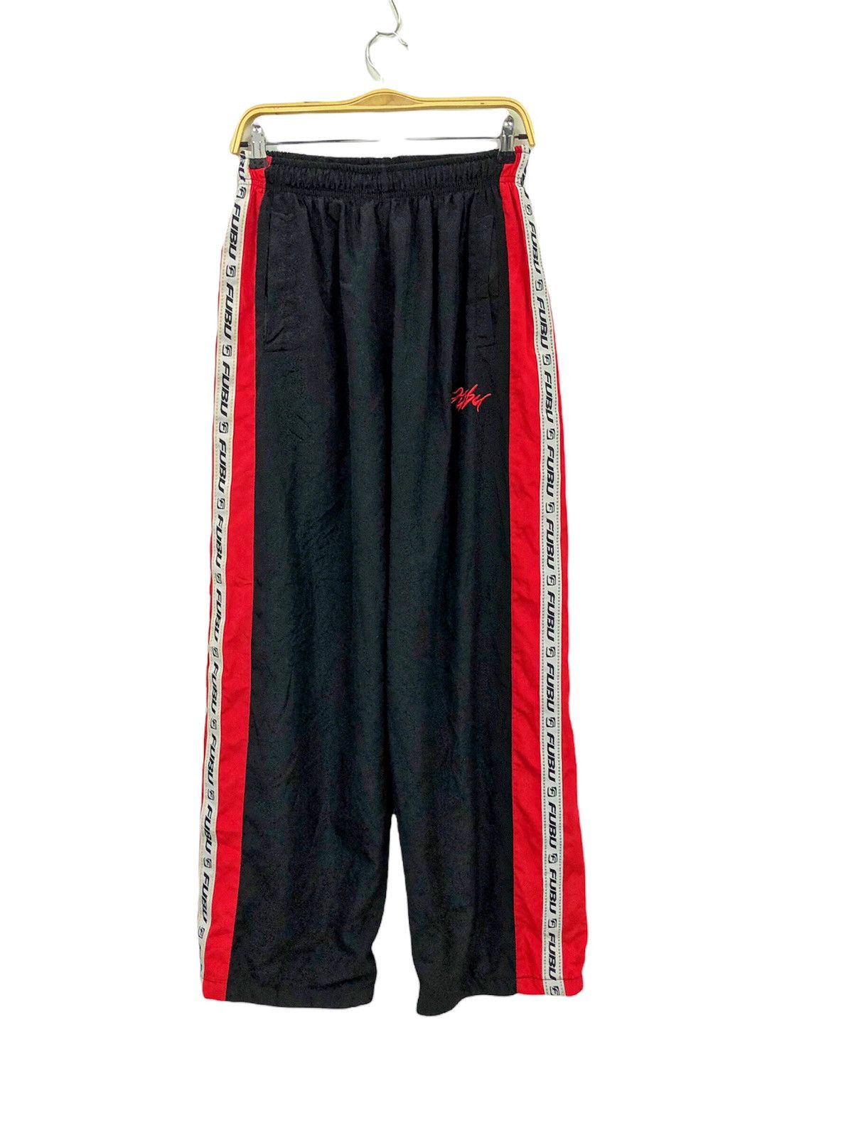 Fubu Vintage 90s Fubu Side striped nylon jogger pant Size US 30 / EU 46 - 7 Thumbnail