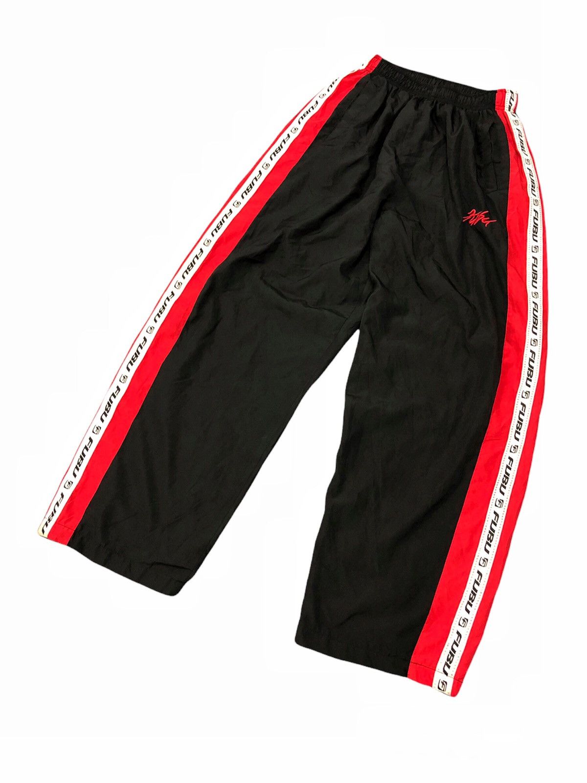 Fubu Vintage 90s Fubu Side striped nylon jogger pant Size US 30 / EU 46 - 4 Thumbnail