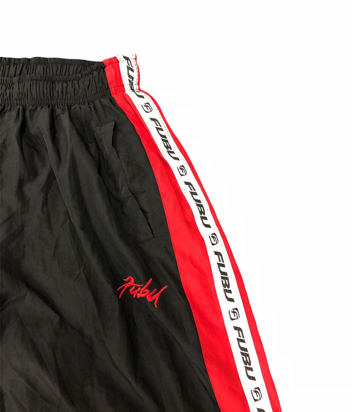 Fubu Vintage 90s Fubu Side striped nylon jogger pant Size US 30 / EU 46 - 10 Thumbnail