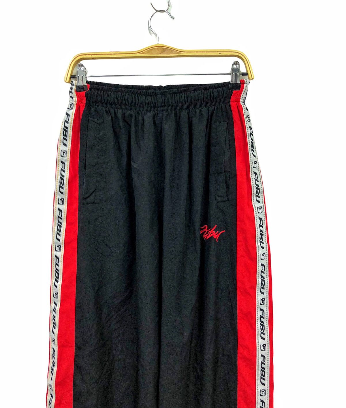 Fubu Vintage 90s Fubu Side striped nylon jogger pant Size US 30 / EU 46 - 6 Thumbnail