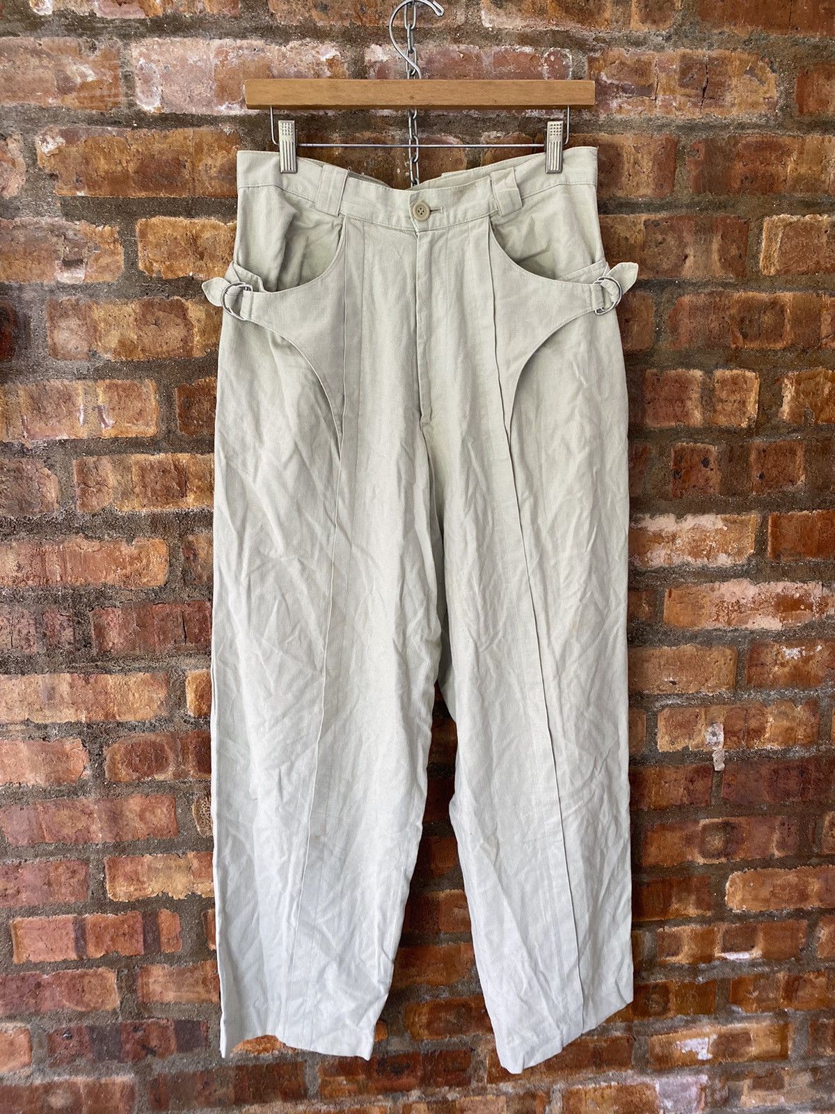 Y's 80s NEO Tokyo Lined side bucket center line pants Size US 30 / EU 46 - 2 Thumbnail