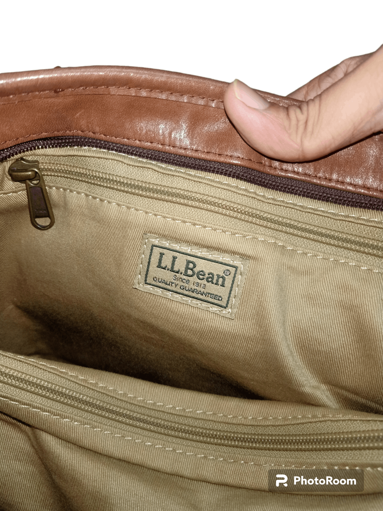 L.L. Bean Leather Tote Bag