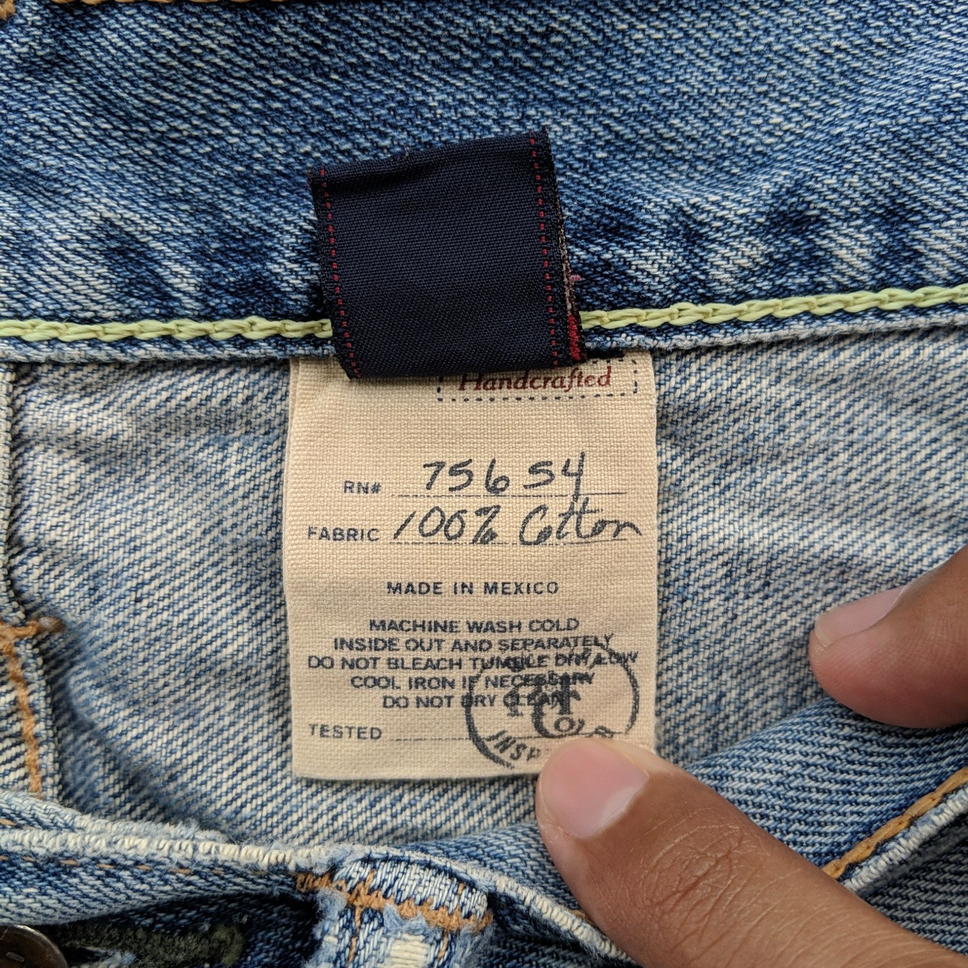 Japanese Brand Vintage Abercrombie & Fitch Button Fly Distressed Jean Pant Size US 32 / EU 48 - 9 Thumbnail
