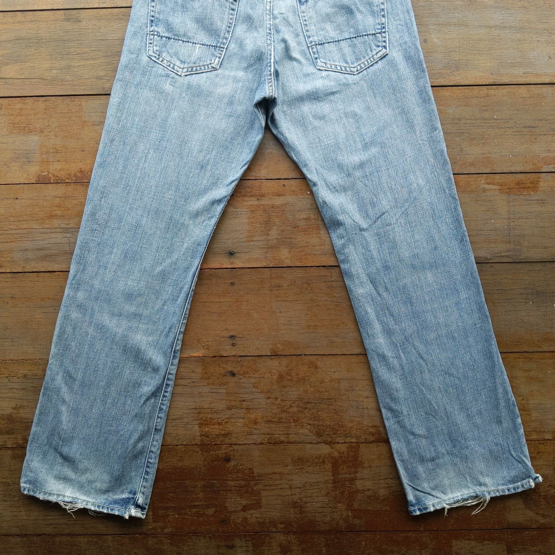Japanese Brand Vintage Abercrombie & Fitch Button Fly Distressed Jean Pant Size US 32 / EU 48 - 15 Thumbnail