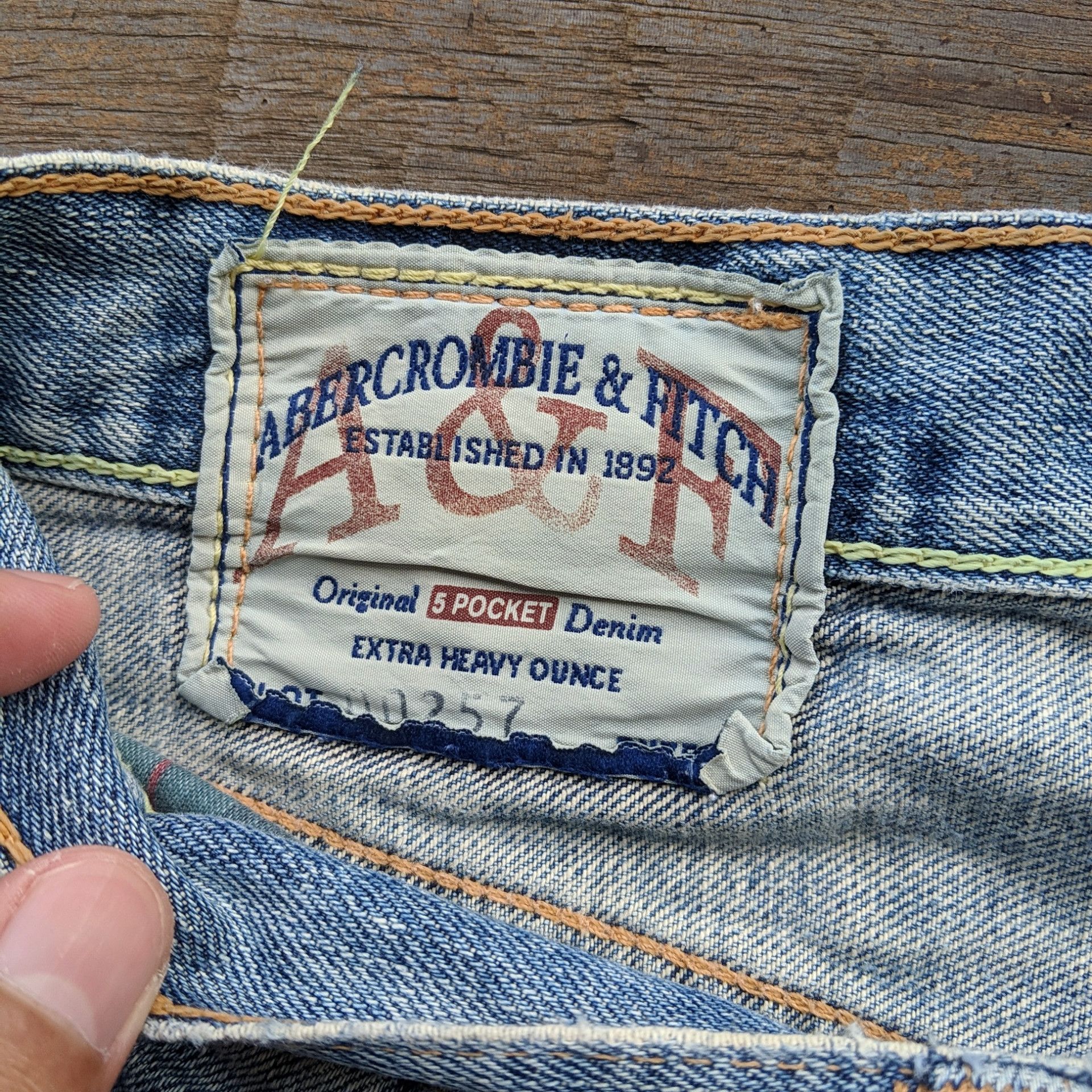 Japanese Brand Vintage Abercrombie & Fitch Button Fly Distressed Jean Pant Size US 32 / EU 48 - 8 Thumbnail