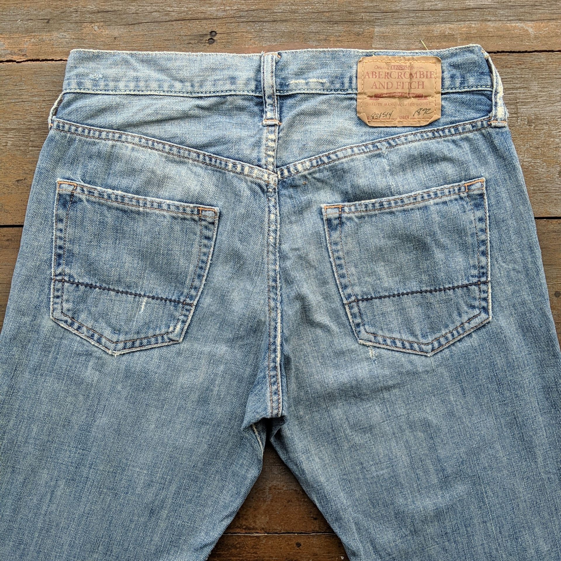 Japanese Brand Vintage Abercrombie & Fitch Button Fly Distressed Jean Pant Size US 32 / EU 48 - 12 Thumbnail