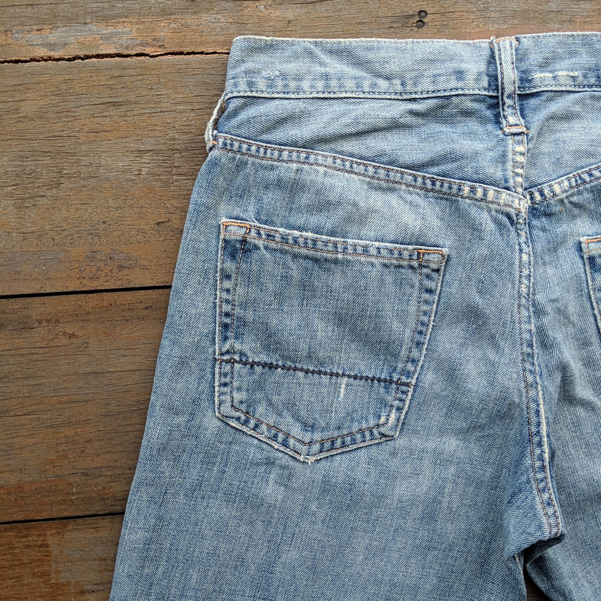 Japanese Brand Vintage Abercrombie & Fitch Button Fly Distressed Jean Pant Size US 32 / EU 48 - 14 Thumbnail