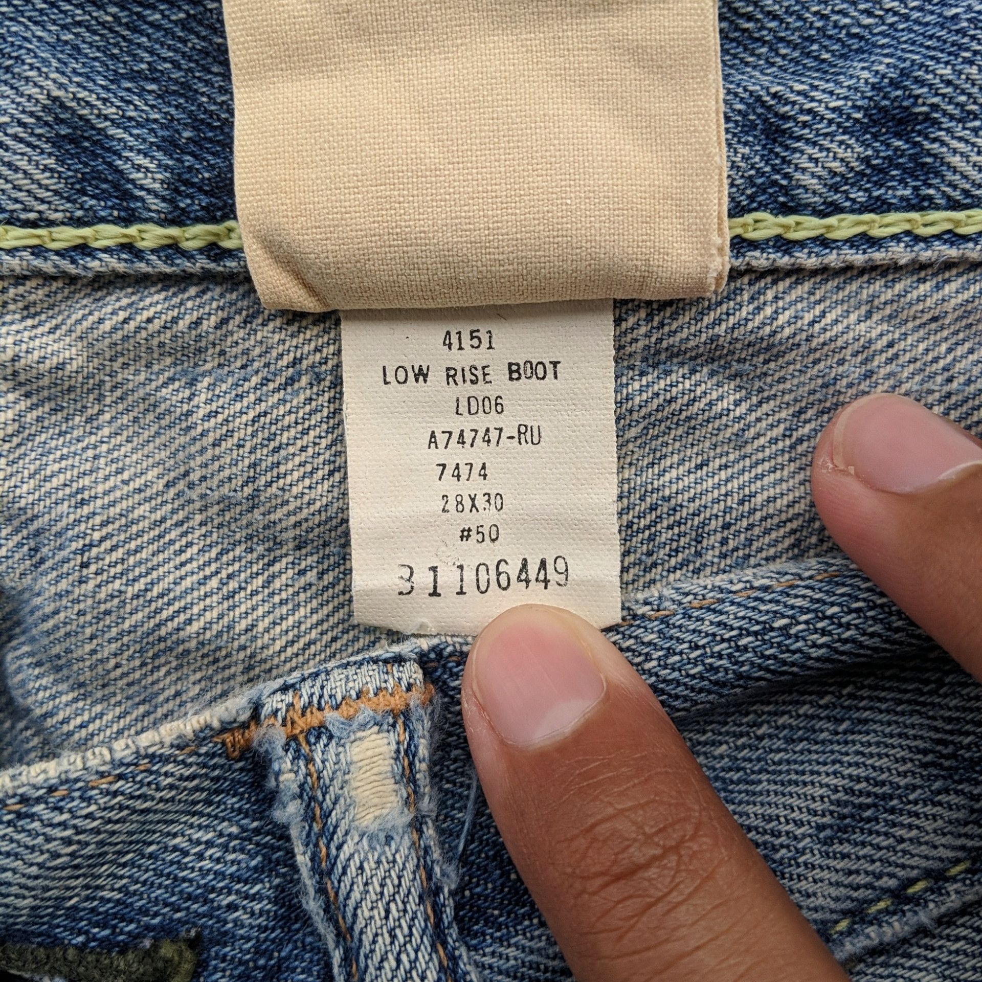Japanese Brand Vintage Abercrombie & Fitch Button Fly Distressed Jean Pant Size US 32 / EU 48 - 10 Thumbnail