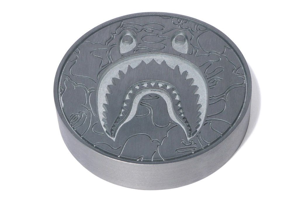 image of Bape Shark Paperweight in Silver, Men's