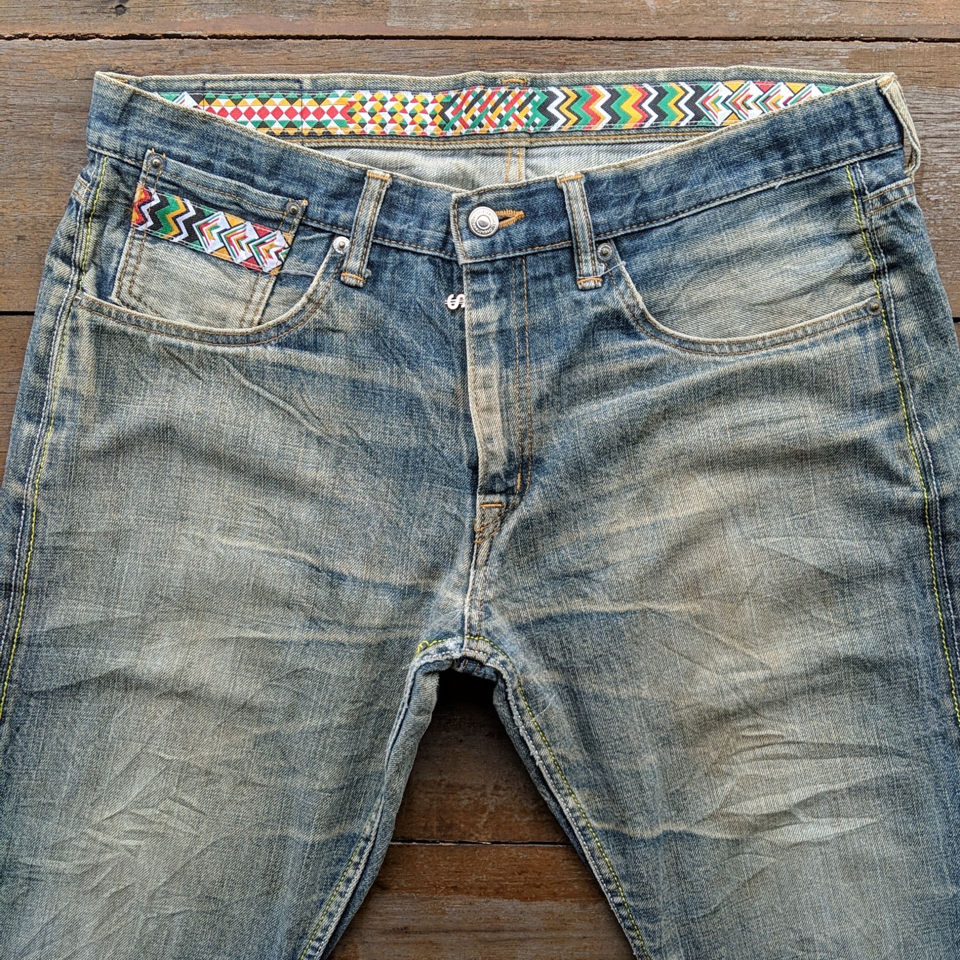Swagger Vintage Swagger Distressed Faded Denim Jeans Pants Size US 35 - 2 Thumbnail