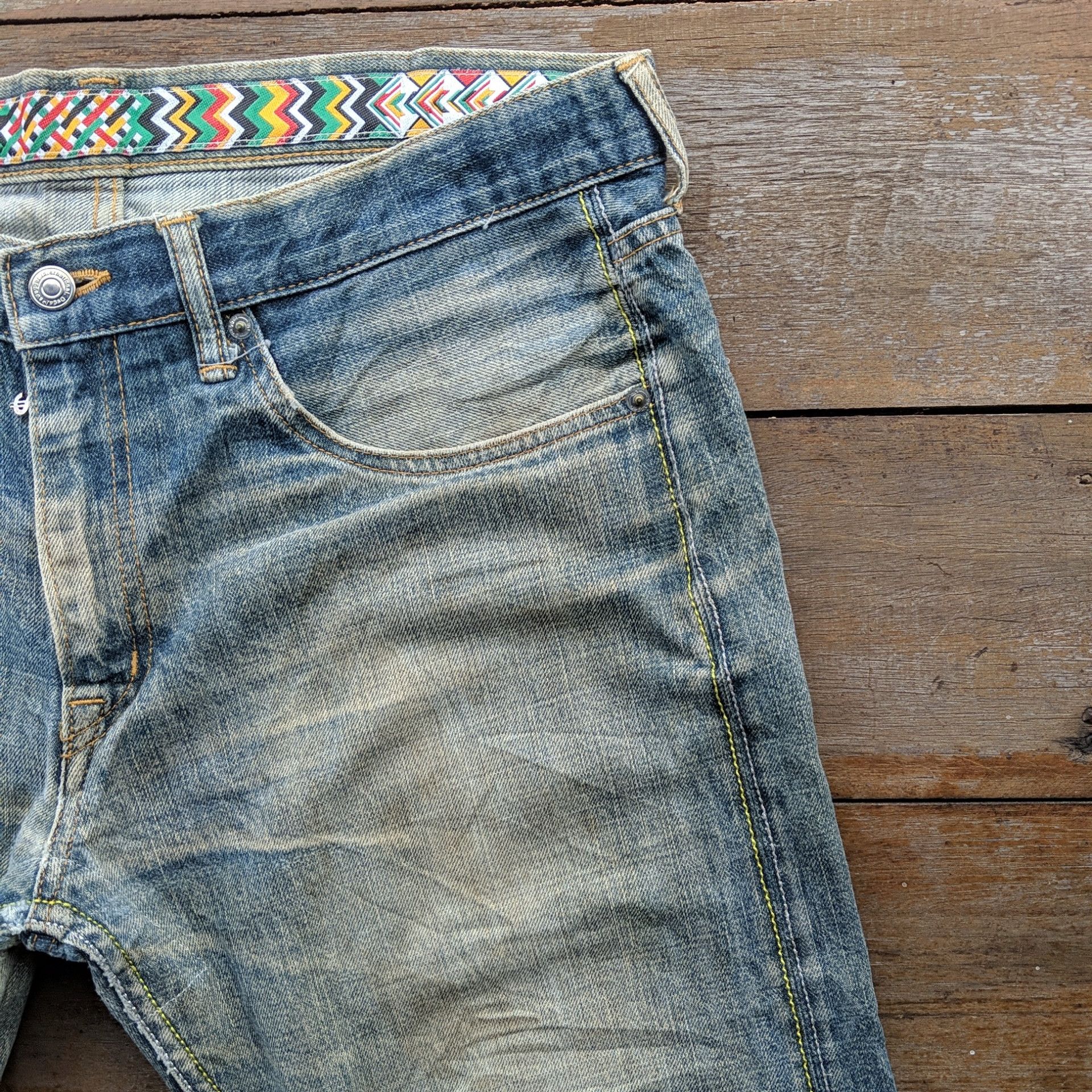 Swagger Vintage Swagger Distressed Faded Denim Jeans Pants Size US 35 - 4 Thumbnail