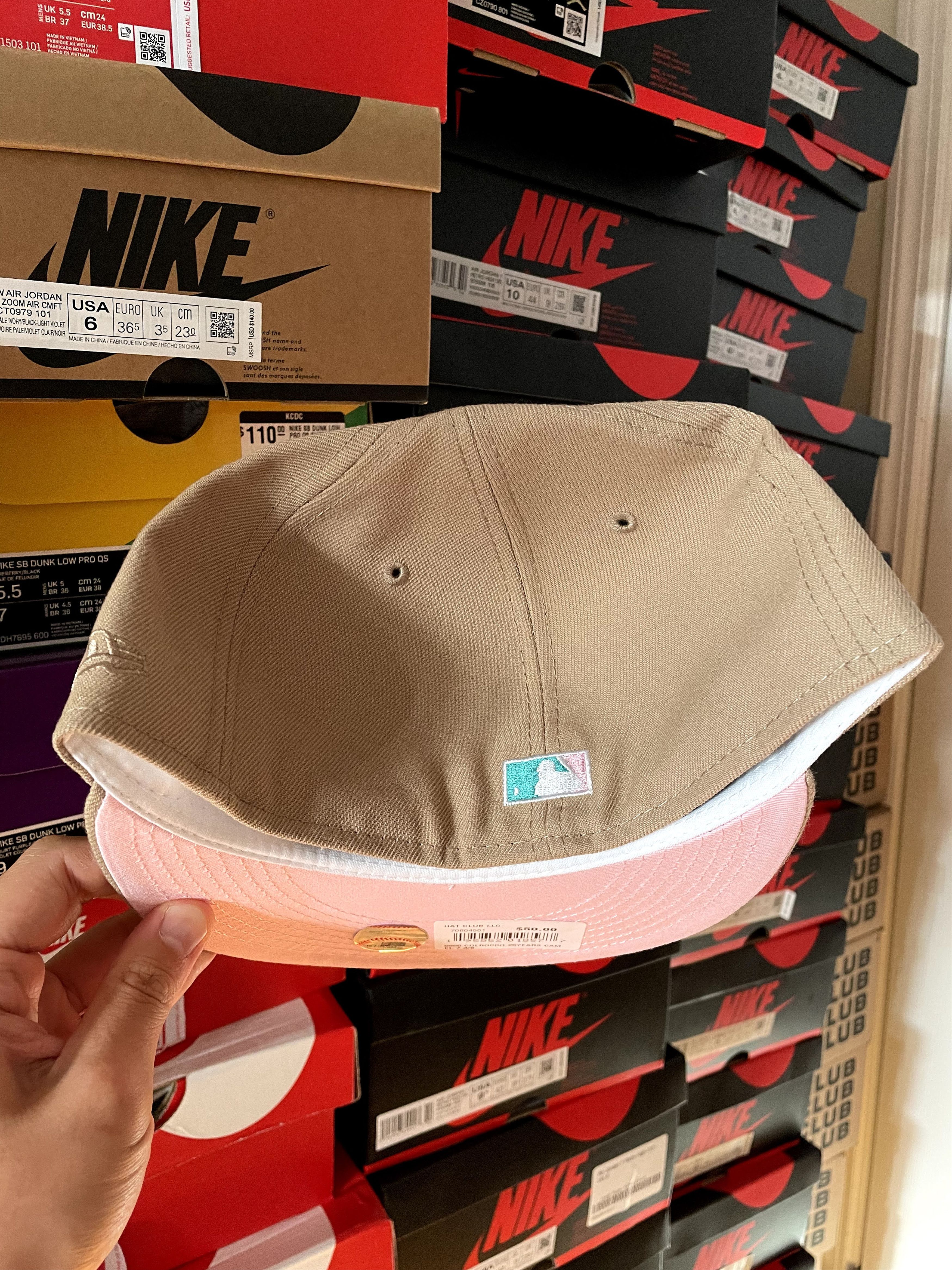 Hat Club × MLB × New Era Hatclub Sandstorm Colorado Rockies 7 3/8 Tan Pink 25th Anni Size ONE SIZE - 5 Thumbnail