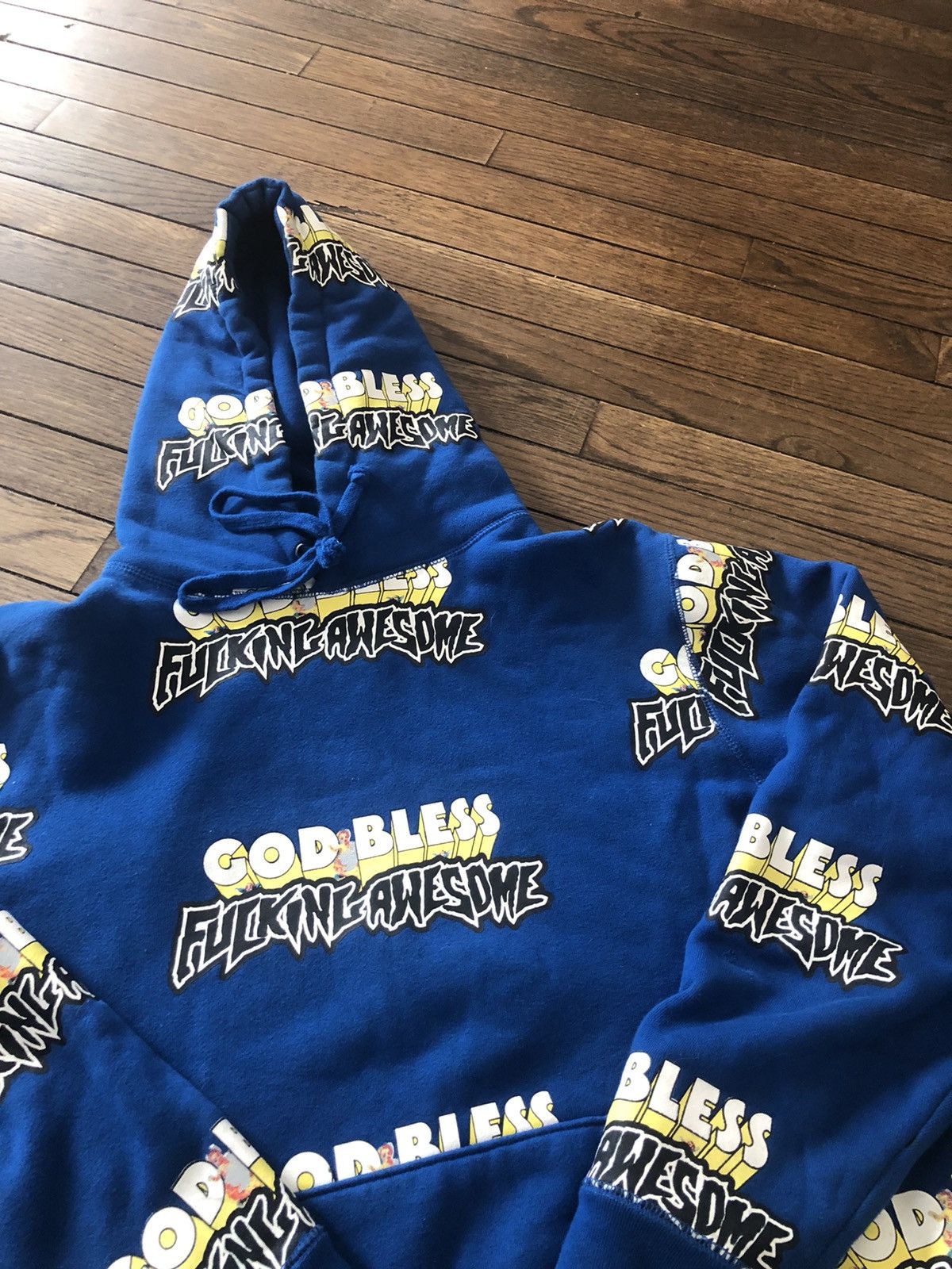 Fucking Awesome God Bless Fucking Awesome Hoodie Tyler skate blue 