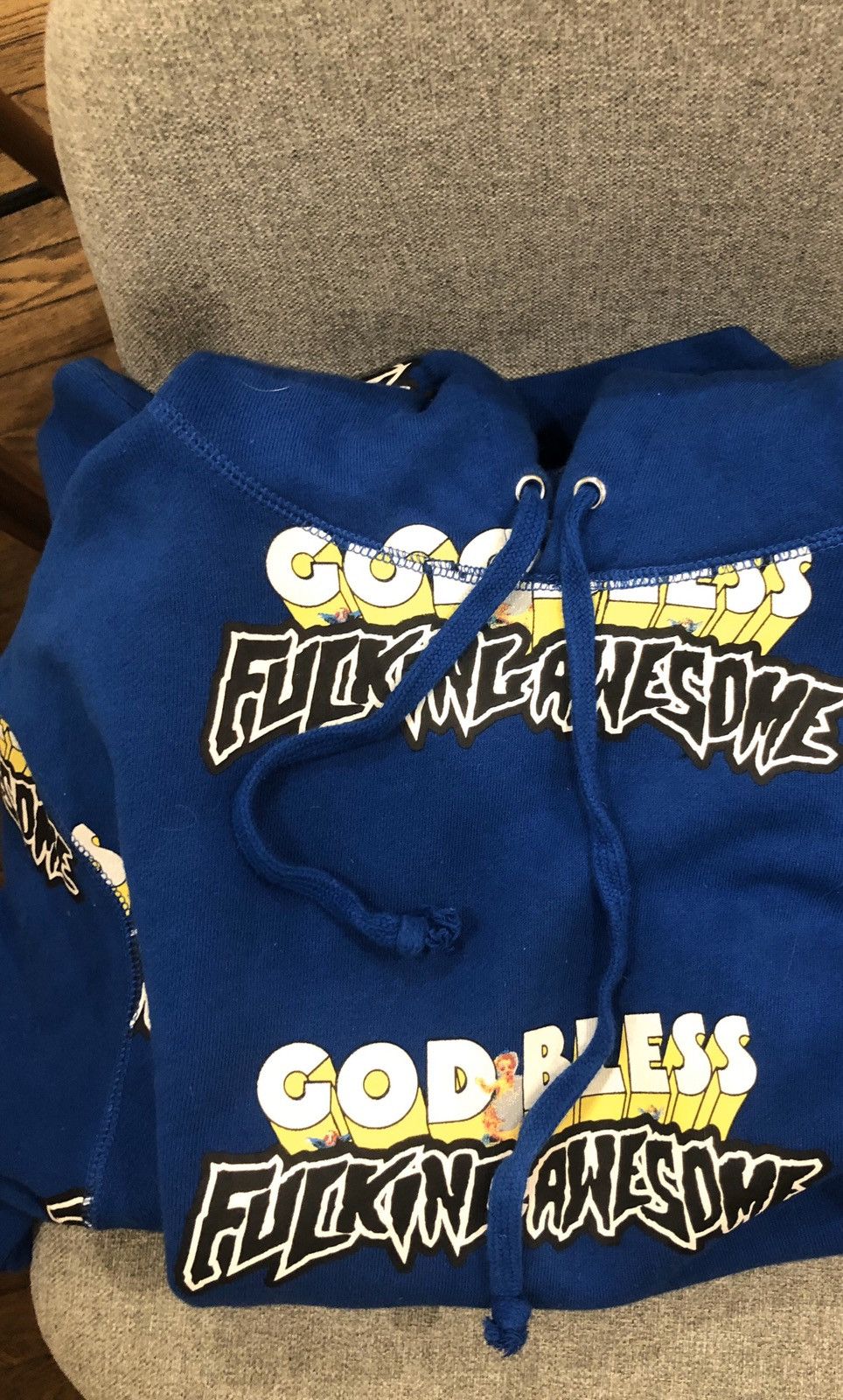 Fucking Awesome God Bless Fucking Awesome Hoodie Tyler skate blue 