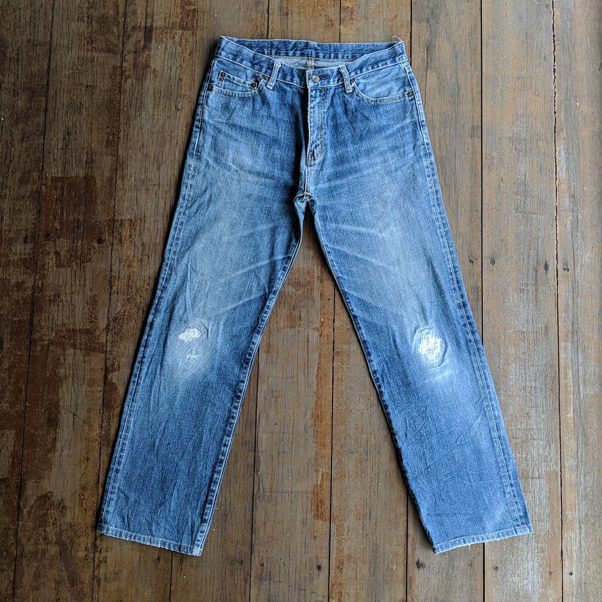 Vintage Japanese Distressed Faded Denim Jean Pants
