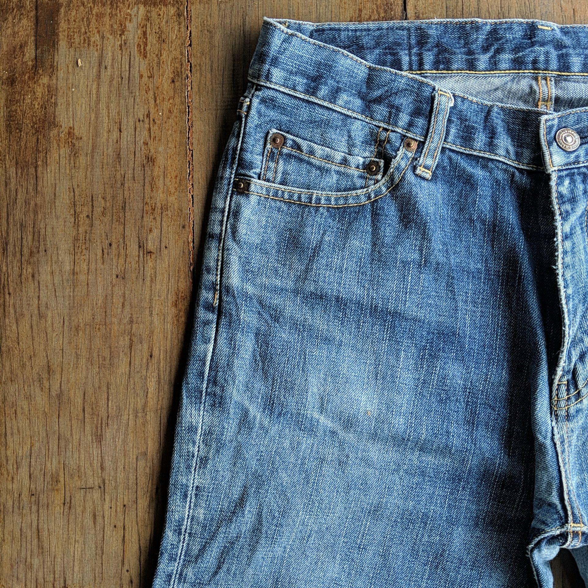 Japanese Brand Vintage Japanese Distressed Faded Denim Jean Pants Size US 30 / EU 46 - 3 Thumbnail