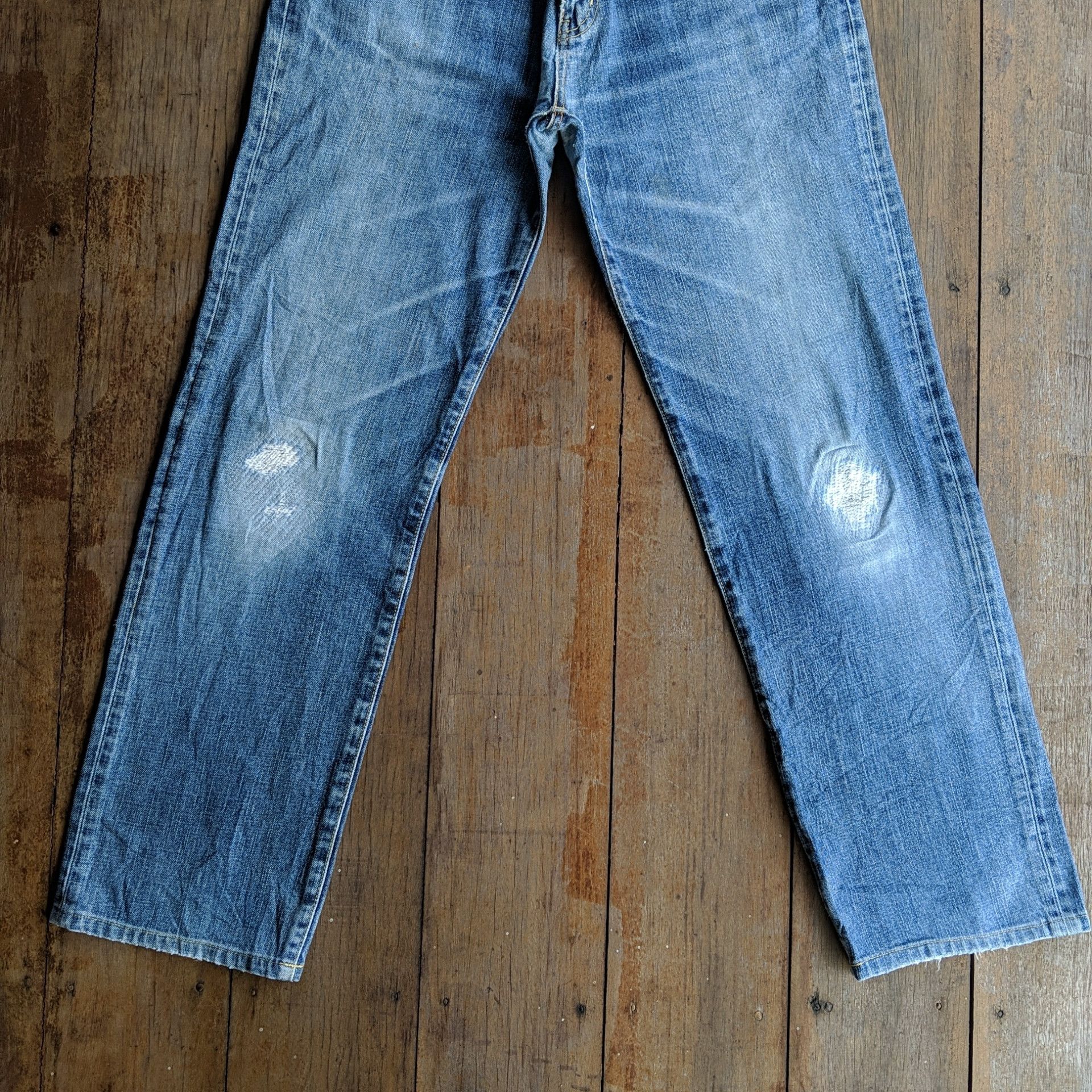 Japanese Brand Vintage Japanese Distressed Faded Denim Jean Pants Size US 30 / EU 46 - 5 Thumbnail