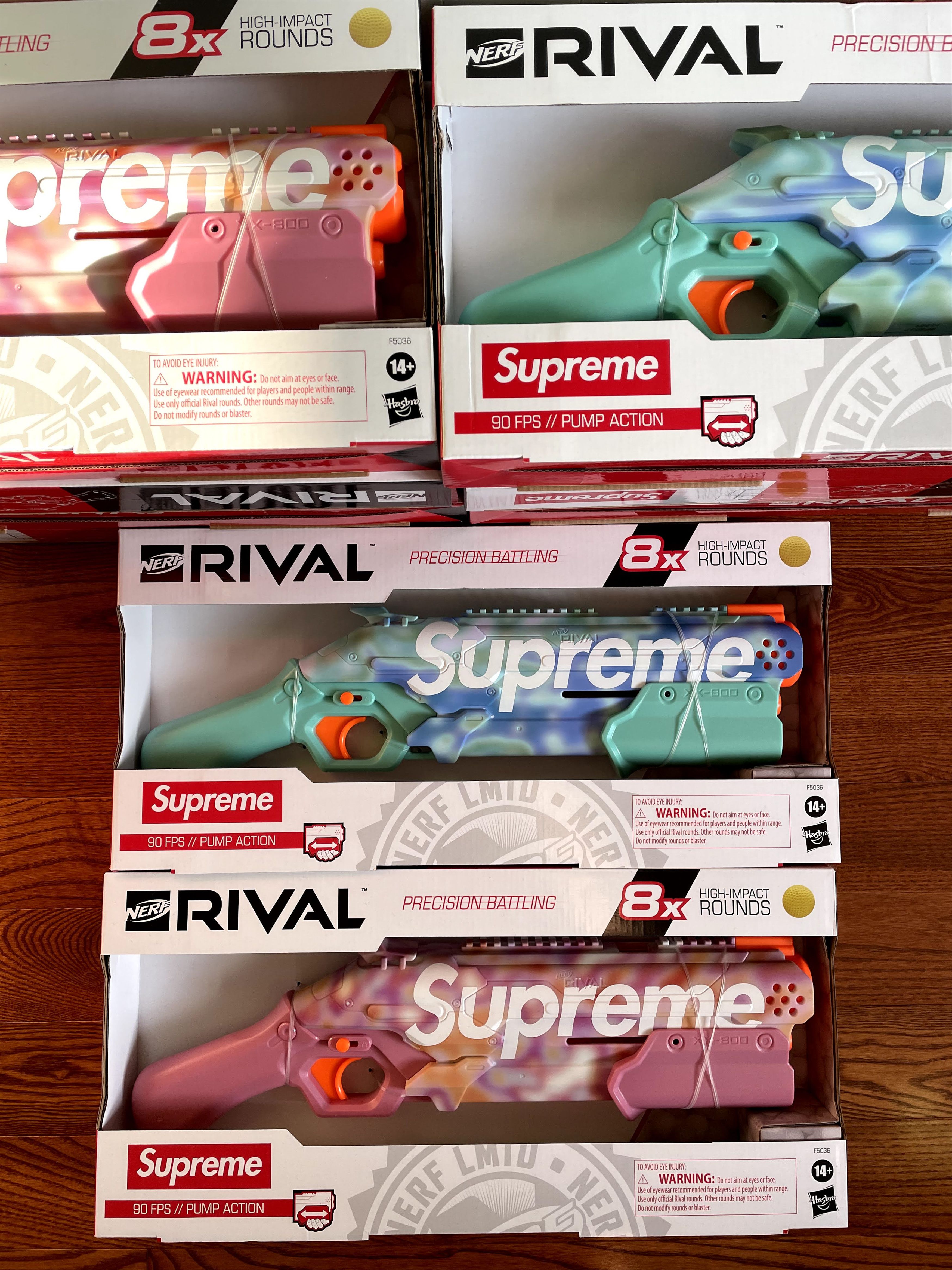 image of Supreme Nerf Rival Takedown Blasters Pack Of Two Blue Pink, Men's