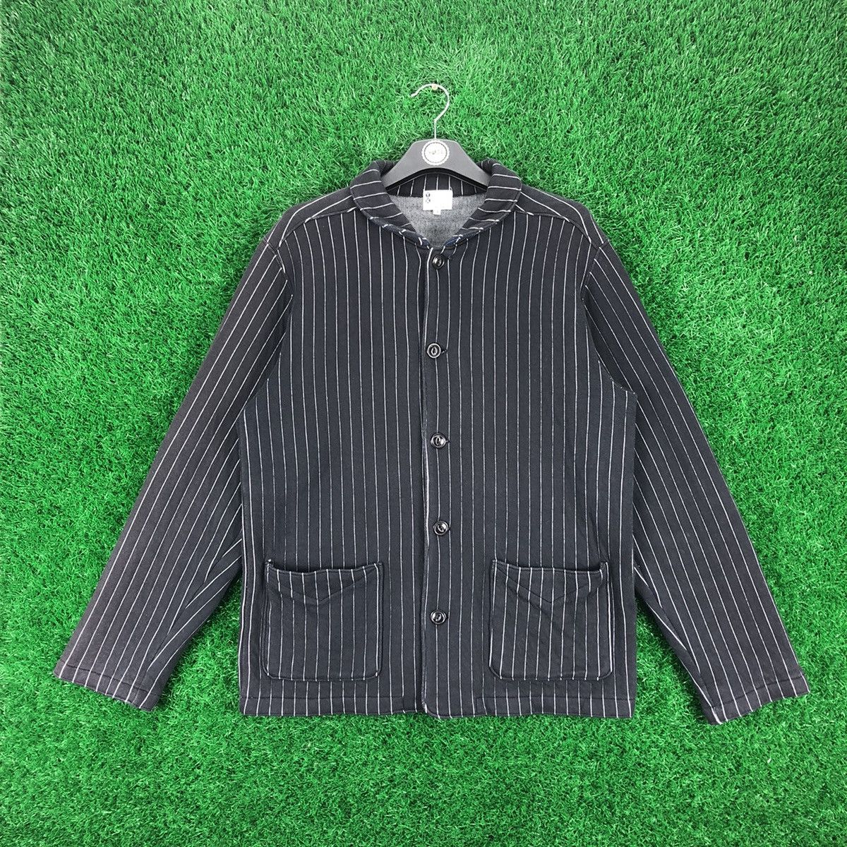 Takeo Kikuchi Vintage Takeo Kikuchi Striped Shawl Collar Jacket Size US M / EU 48-50 / 2 - 1 Thumbnail