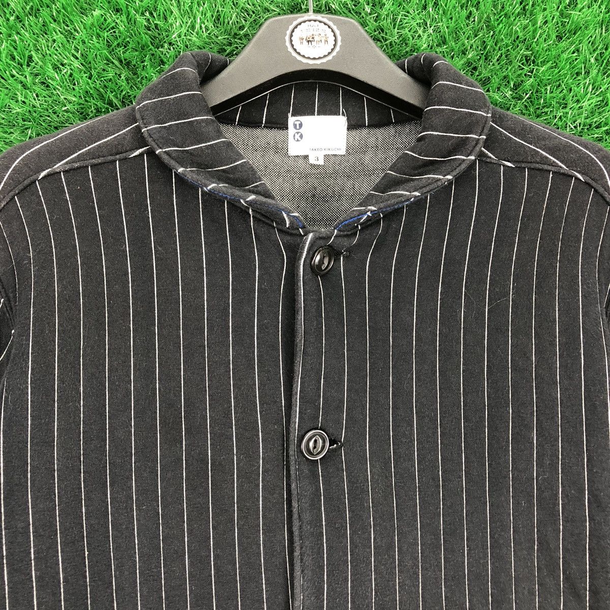 Takeo Kikuchi Vintage Takeo Kikuchi Striped Shawl Collar Jacket Size US M / EU 48-50 / 2 - 7 Thumbnail