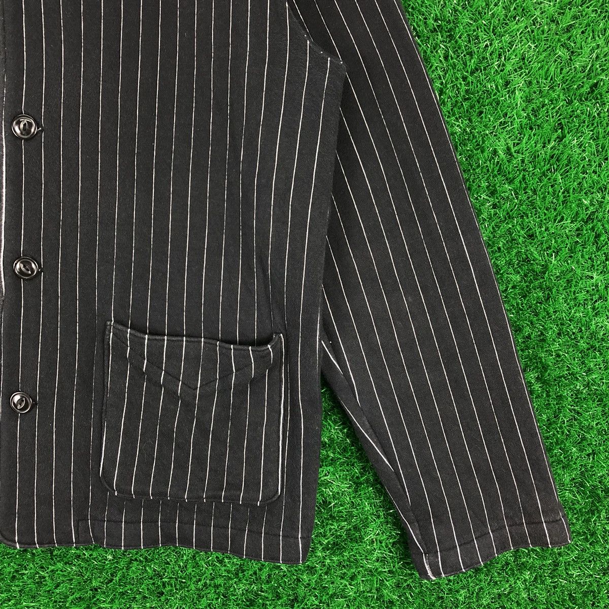 Takeo Kikuchi Vintage Takeo Kikuchi Striped Shawl Collar Jacket Size US M / EU 48-50 / 2 - 3 Thumbnail