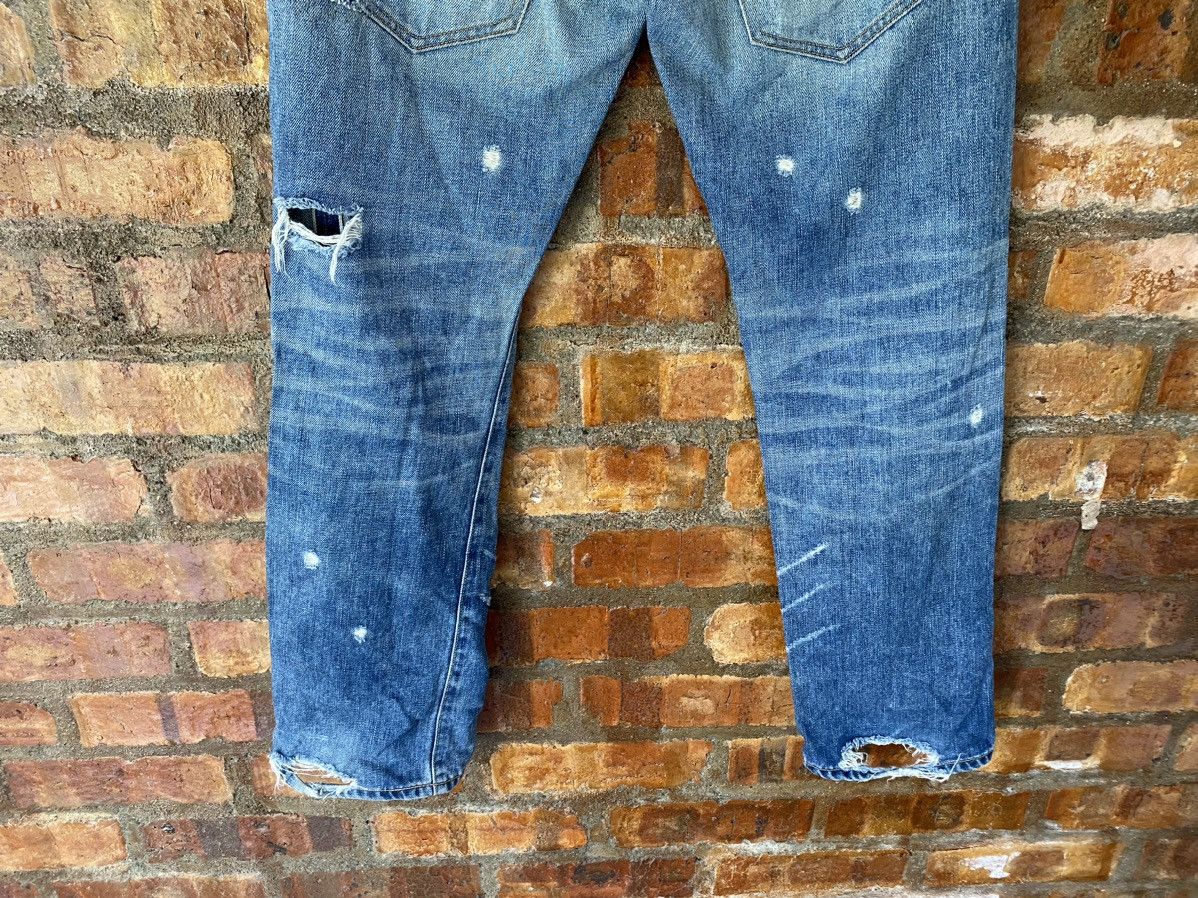 Final Home Vtg SUNAO KUWAHARA whisker distressed selvedge pants Size US 30 / EU 46 - 14 Thumbnail