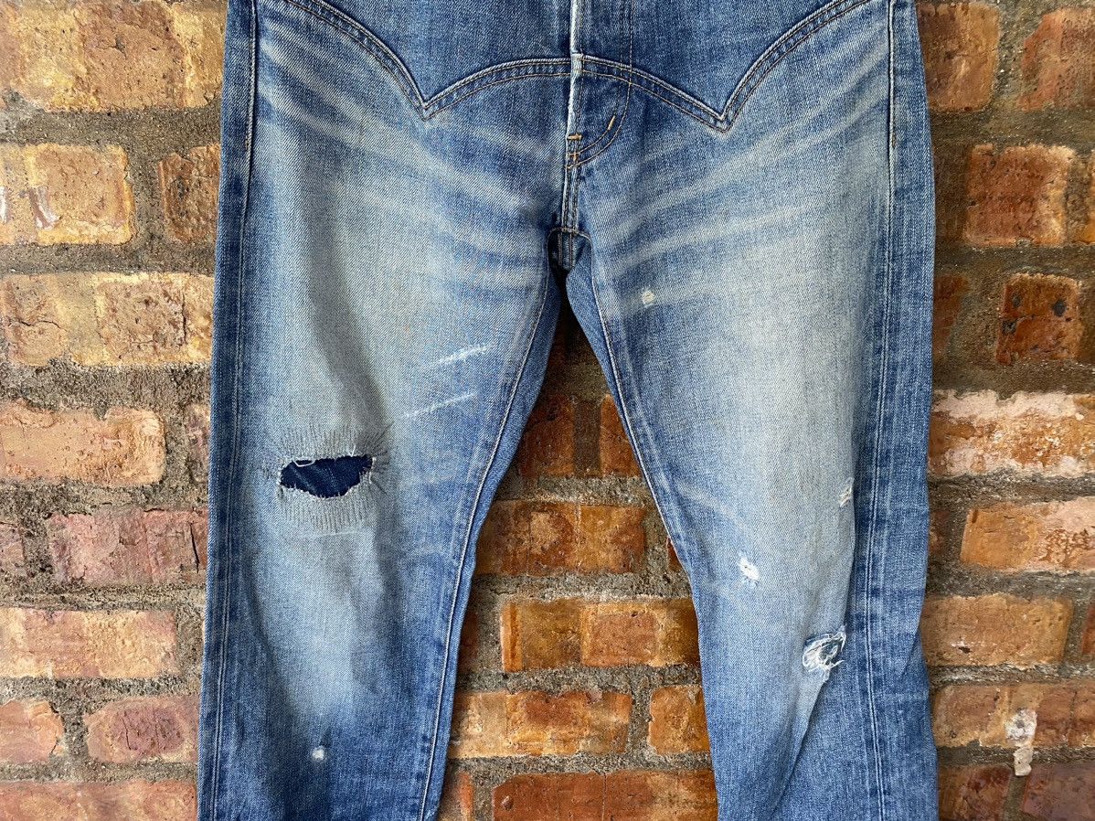 Final Home Vtg SUNAO KUWAHARA whisker distressed selvedge pants Size US 30 / EU 46 - 4 Thumbnail