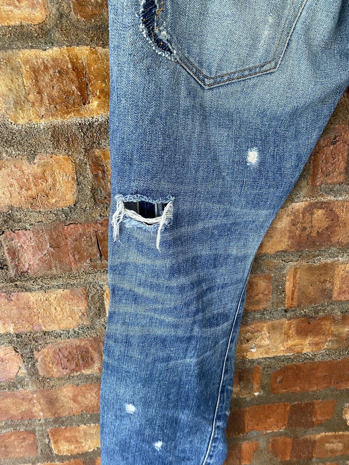 Final Home Vtg SUNAO KUWAHARA whisker distressed selvedge pants Size US 30 / EU 46 - 15 Thumbnail