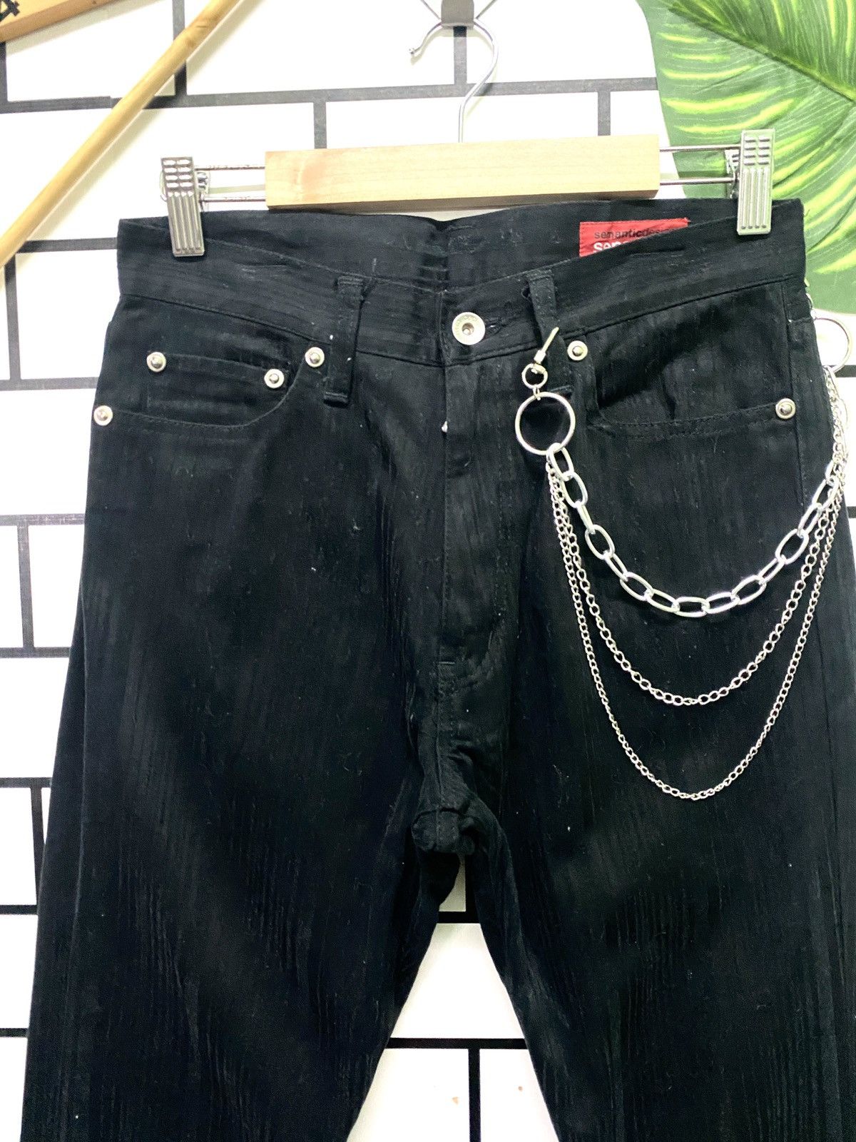 Japanese Brand × Vintage Japan Flared SEMANTIC DESIGN Pinstriped Pant Size US 27 - 3 Thumbnail