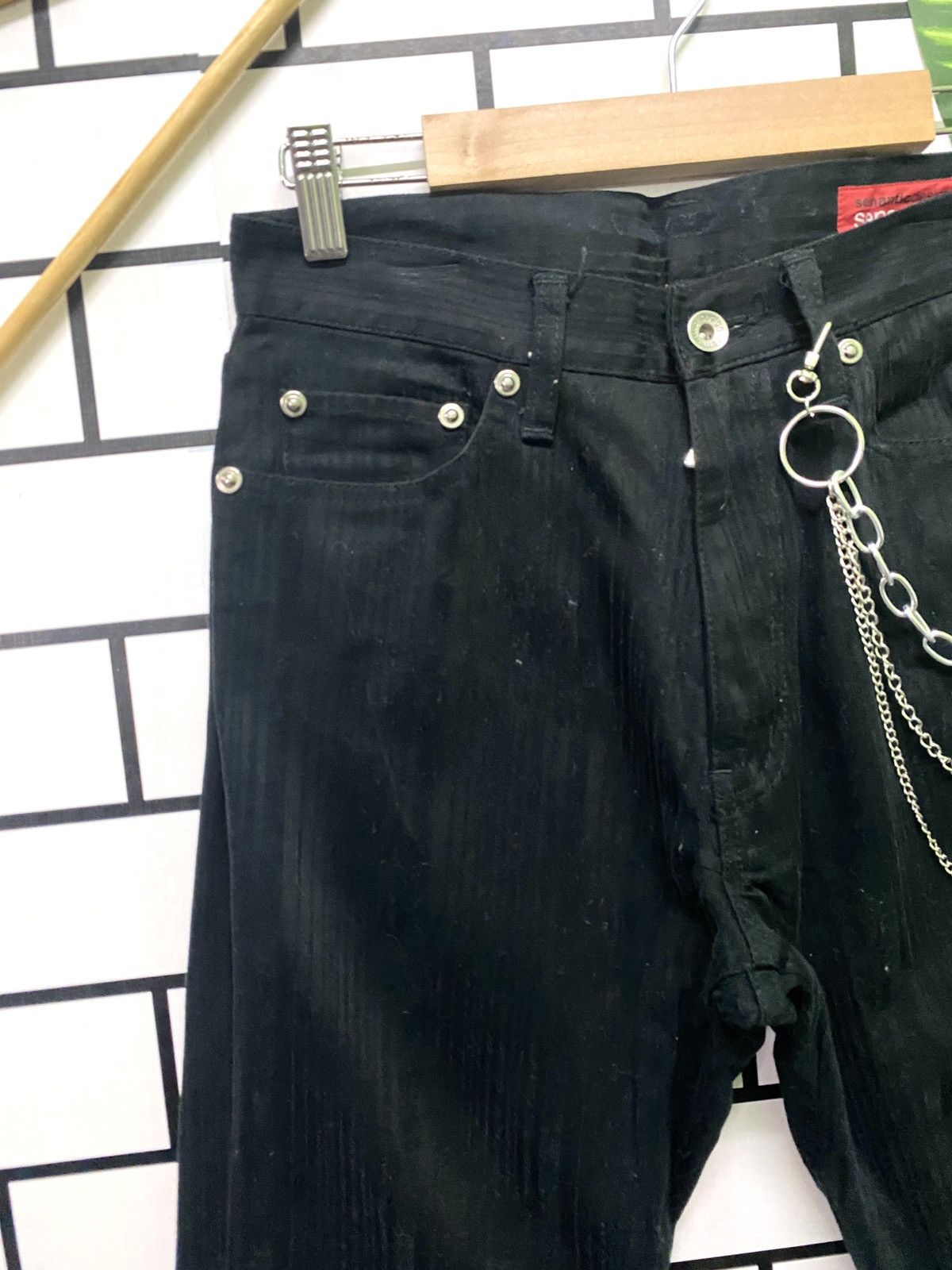 Japanese Brand × Vintage Japan Flared SEMANTIC DESIGN Pinstriped Pant Size US 27 - 4 Thumbnail