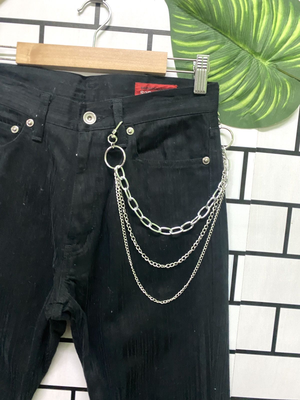 Japanese Brand × Vintage Japan Flared SEMANTIC DESIGN Pinstriped Pant Size US 27 - 5 Thumbnail