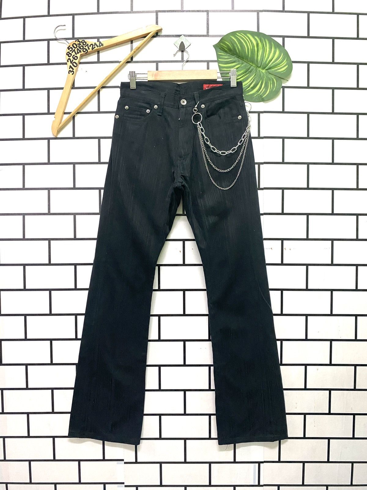 Japanese Brand × Vintage Japan Flared SEMANTIC DESIGN Pinstriped Pant Size US 27 - 1 Thumbnail
