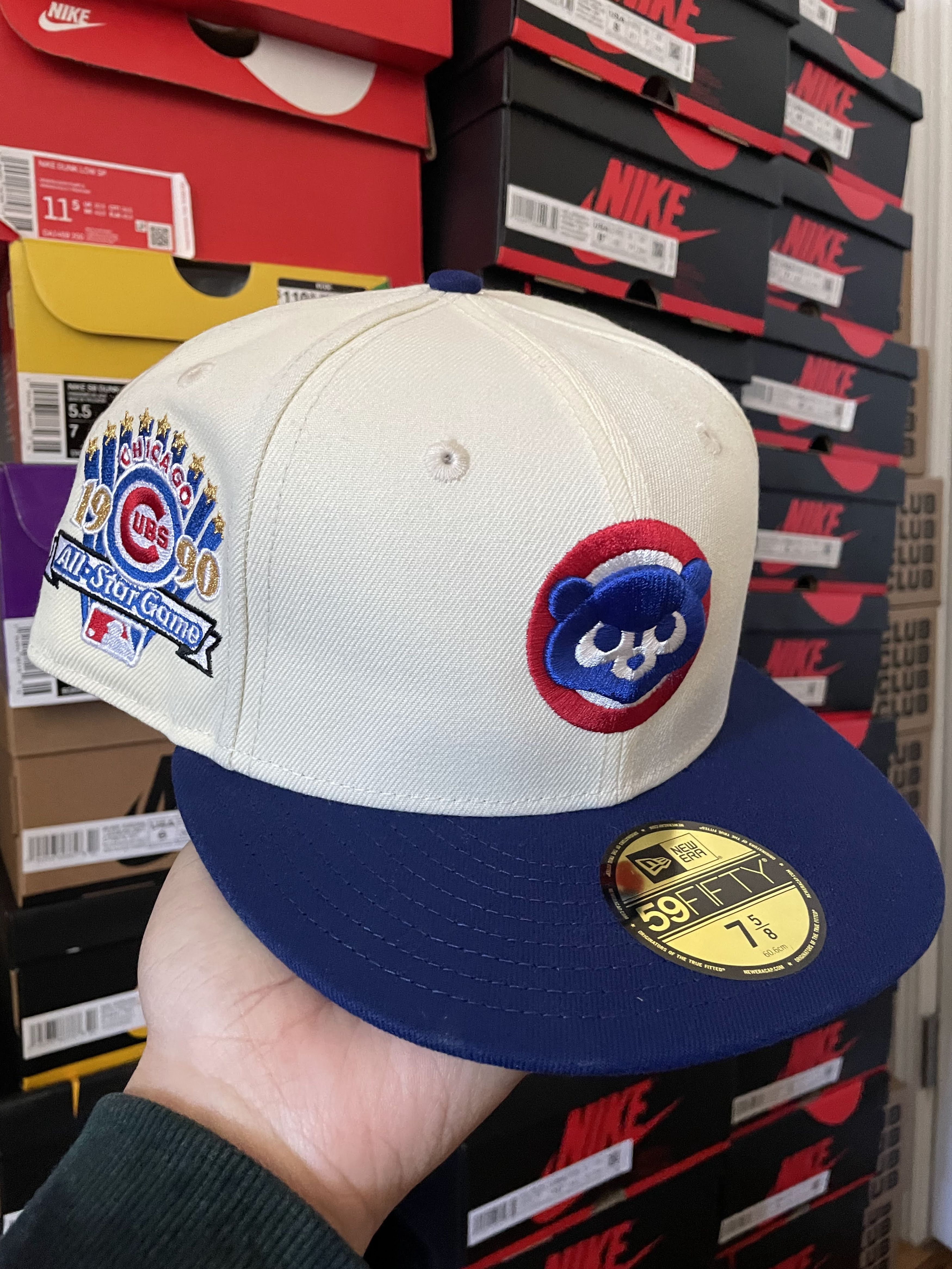Hat Club × MLB × New Era 7 5/8 Hatclub Two 2 Tone Chicago Cubs White Blue Green 1990 Size ONE SIZE - 1 Thumbnail