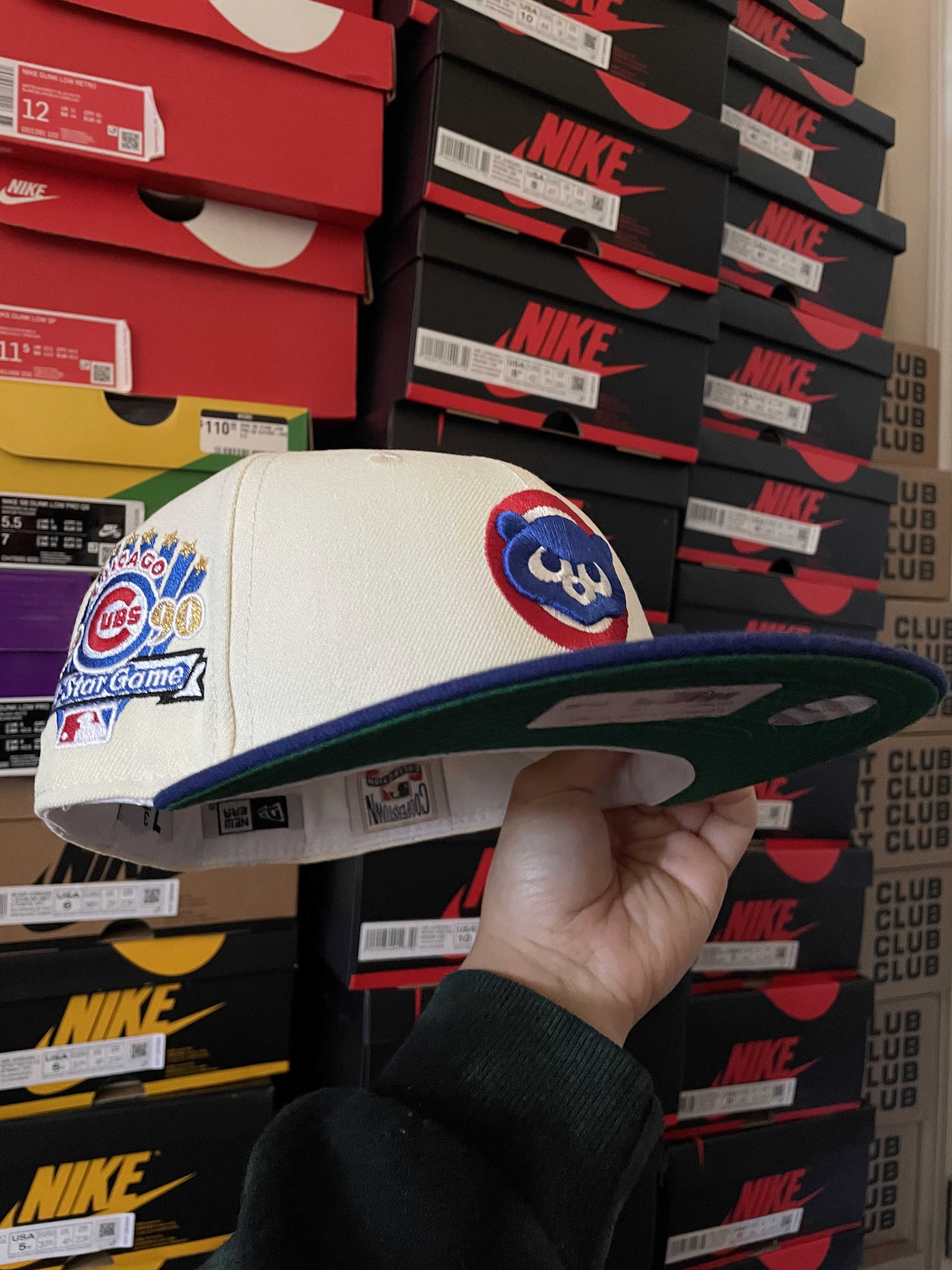 Hat Club × MLB × New Era 7 5/8 Hatclub Two 2 Tone Chicago Cubs White Blue Green 1990 Size ONE SIZE - 7 Thumbnail