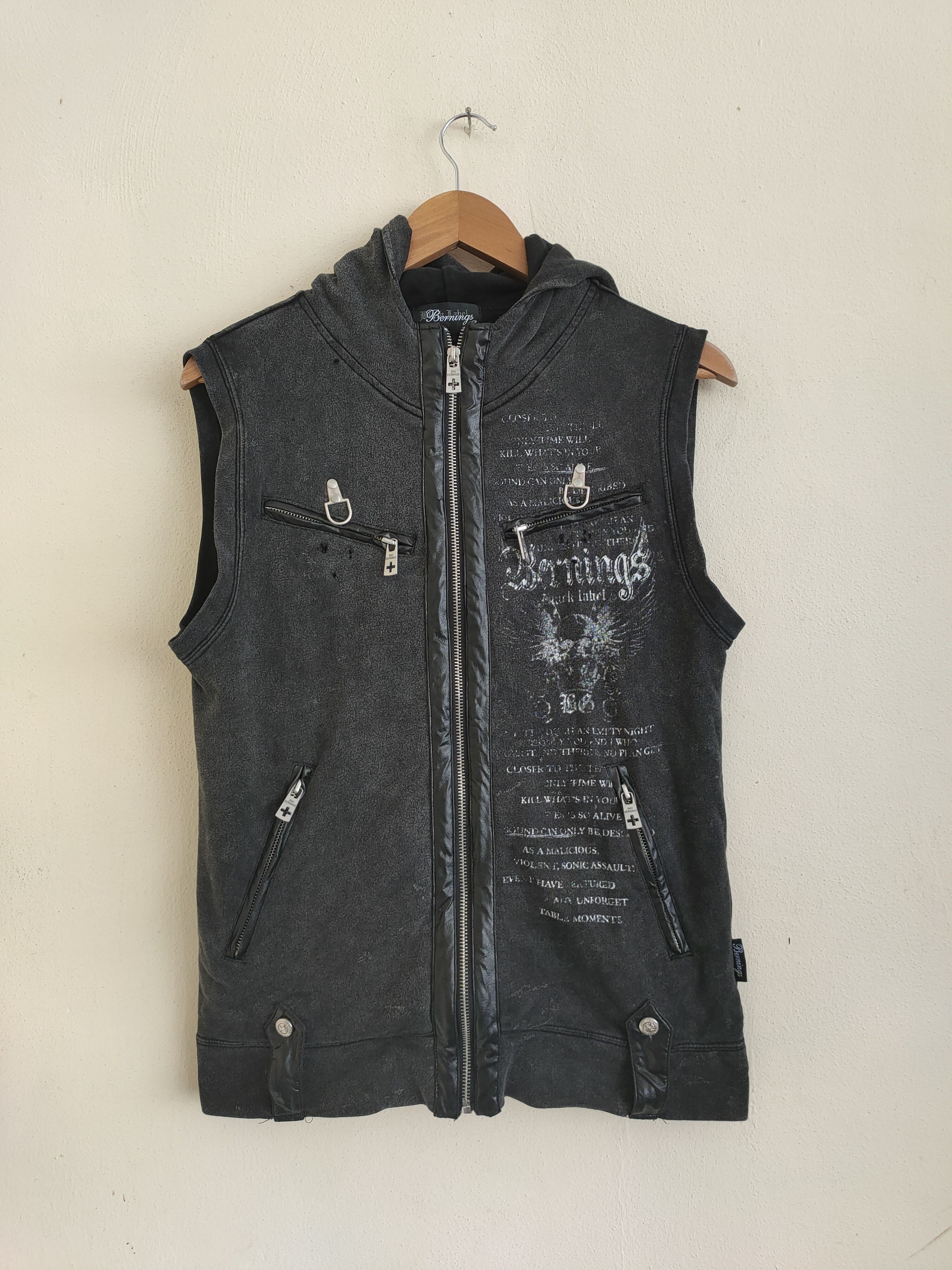 Japanese Brand × Vintage Vintage Bernings Zipup Hoodie Vest Size US M / EU 48-50 / 2 - 3 Thumbnail