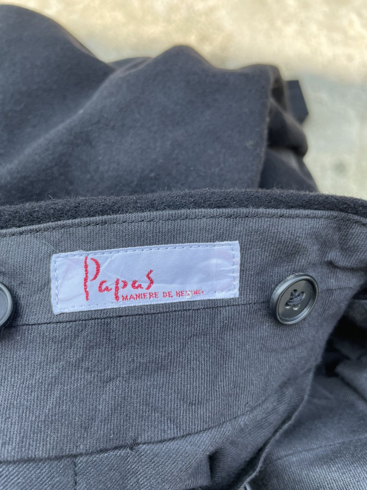 Designer × Japanese Brand Papas Island Baggy Wool Trouser Pants Made In Japan Size US 34 / EU 50 - 16 Thumbnail