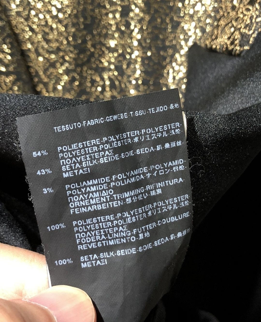 Saint Laurent Paris Saint Laurent Gold silk satin lapel blazer Size US M / EU 48-50 / 2 - 4 Thumbnail