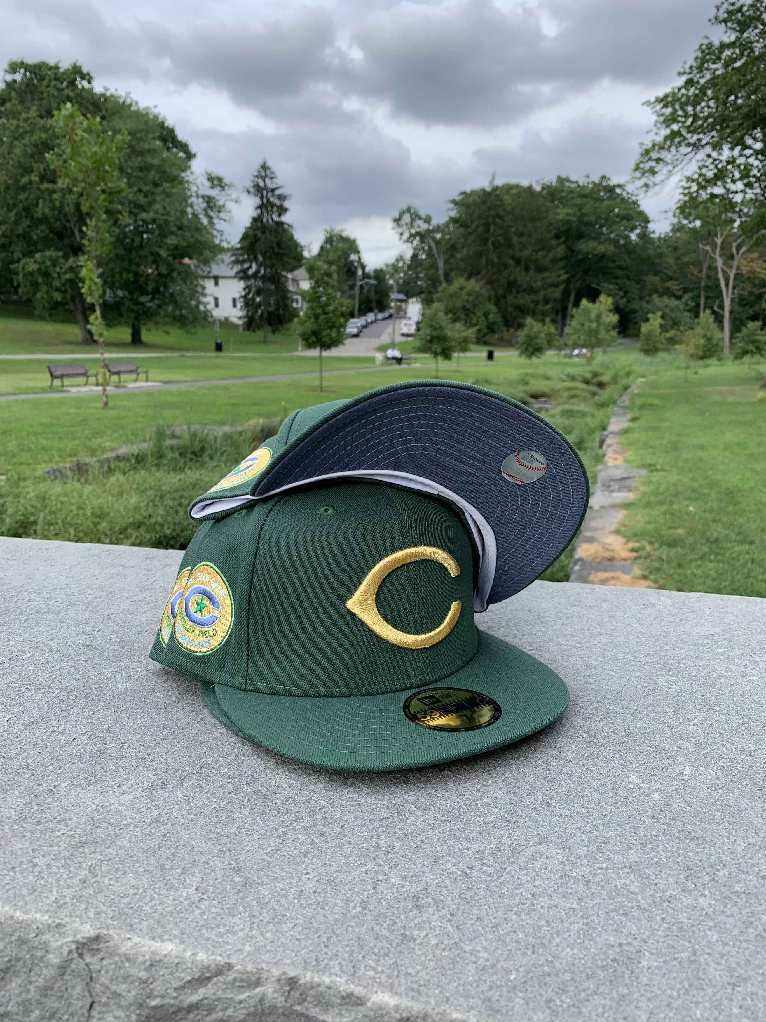 image of Myfitteds Magic Treehouse Cincinnati Reds 7 1/8 Not Hatclub in Green Gold Blue, Men's