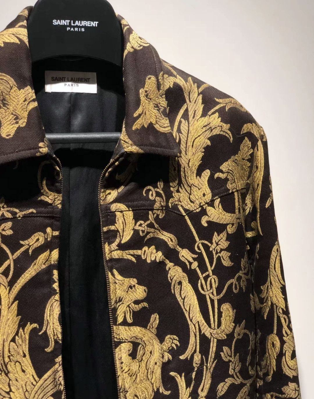 Saint Laurent Paris Saint Laurent Black dragon embroidery short jacket Size US S / EU 44-46 / 1 - 5 Thumbnail