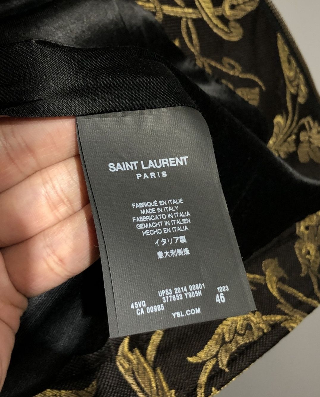 Saint Laurent Paris Saint Laurent Black dragon embroidery short jacket Size US S / EU 44-46 / 1 - 7 Thumbnail
