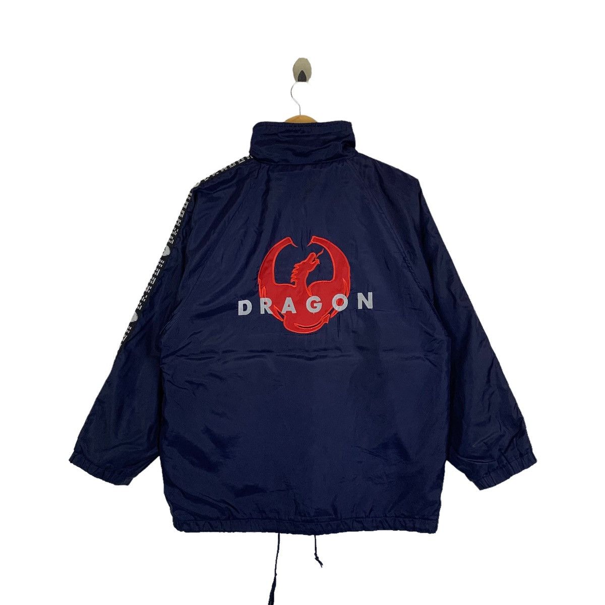 Vintage Vintage DRAGON Embroidered Side Tape Windbreaker Jacket Size US L / EU 52-54 / 3 - 1 Thumbnail
