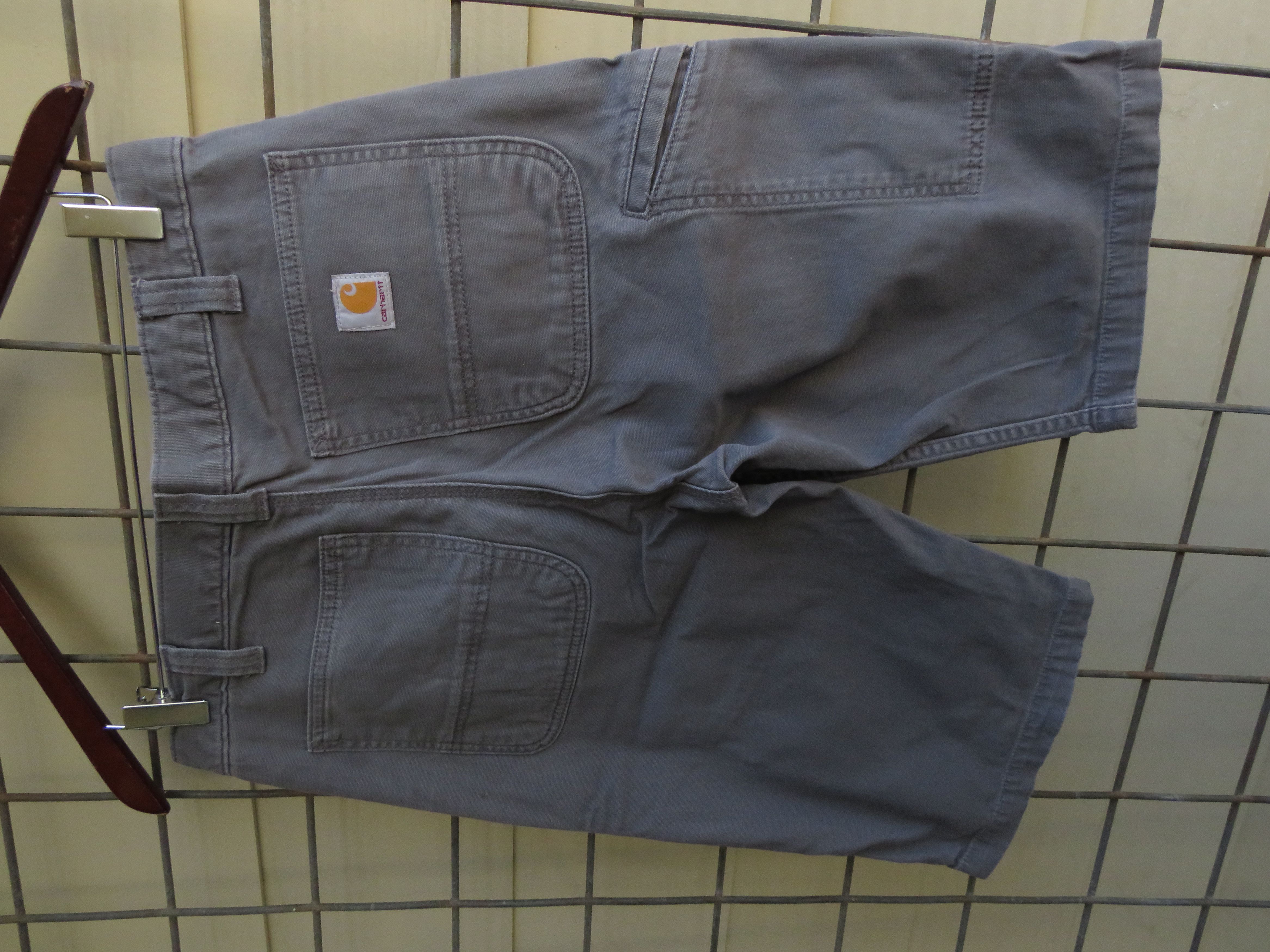 Pre-owned Carhartt Carpenter Shorts W32 In Grey