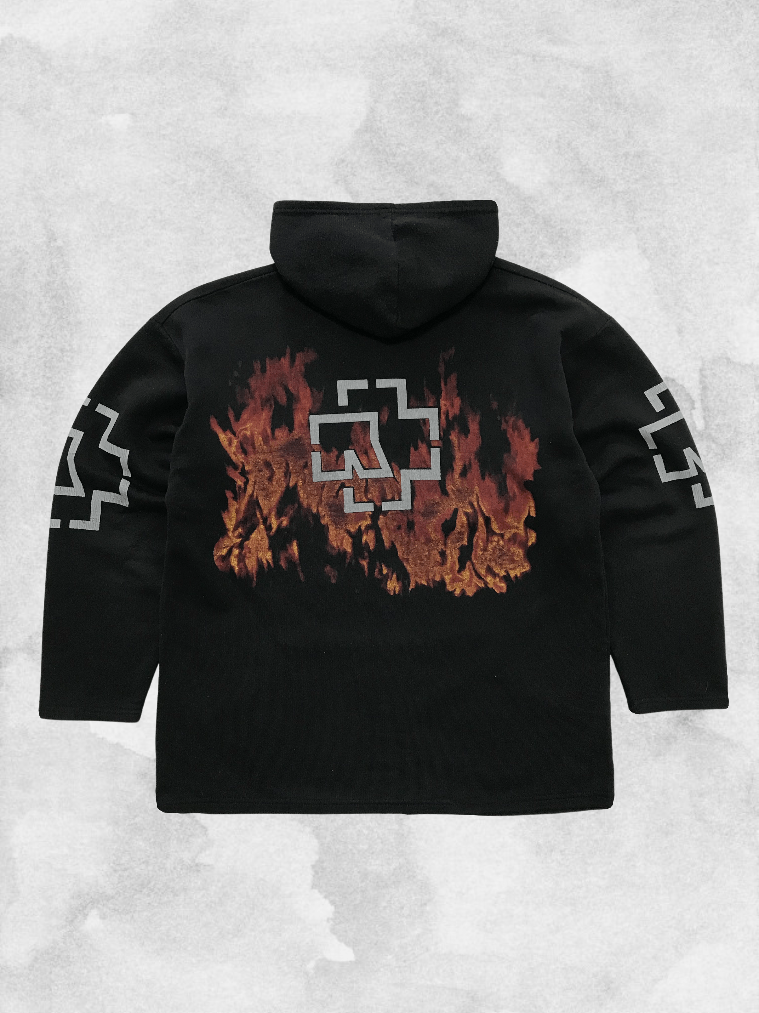 Band Tees × Vintage RAMMSTEIN Vintage 90s Hoodie Zip Rare Metal Till Lindemann Size US S / EU 44-46 / 1 - 2 Thumbnail
