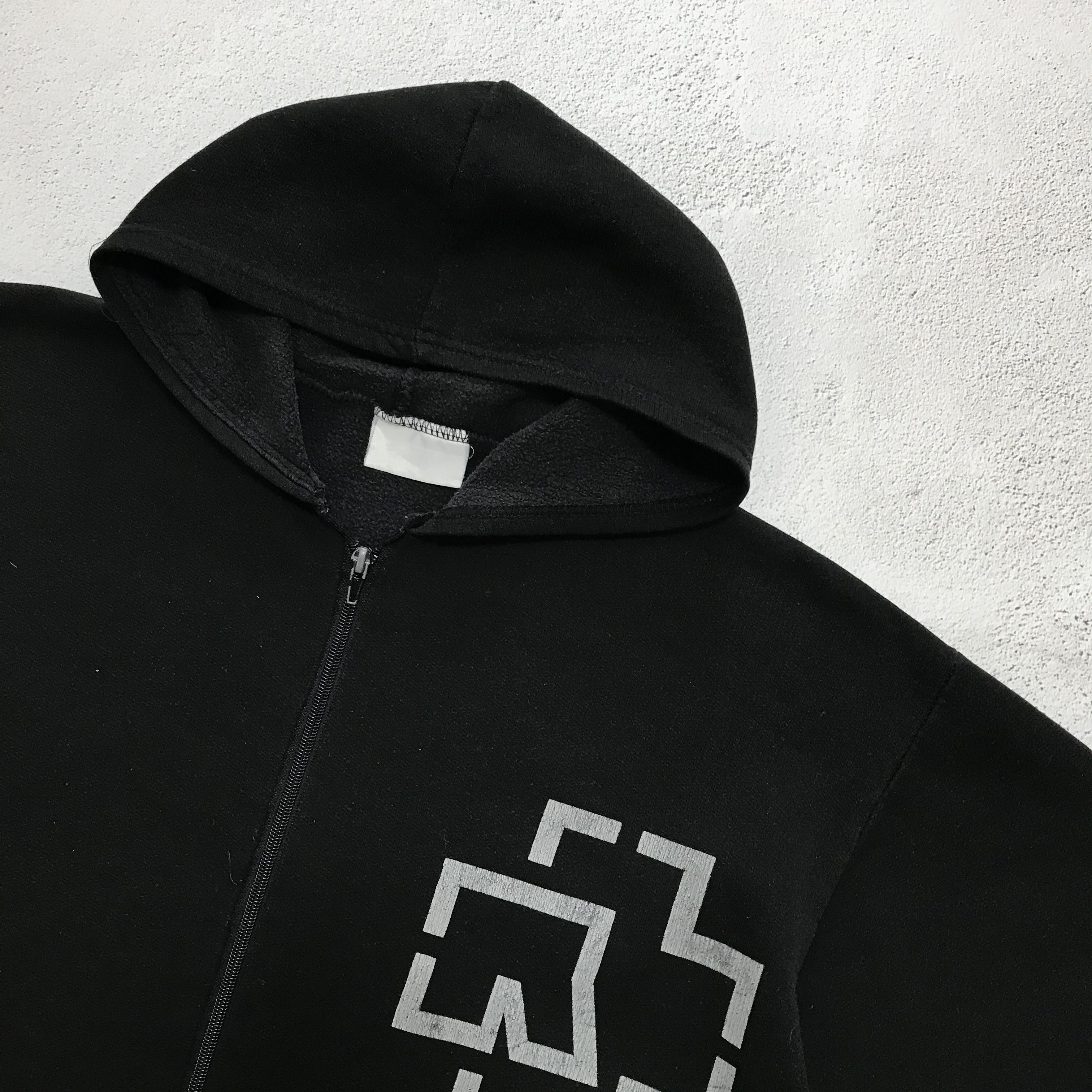 Band Tees × Vintage RAMMSTEIN Vintage 90s Hoodie Zip Rare Metal Till Lindemann Size US S / EU 44-46 / 1 - 3 Thumbnail