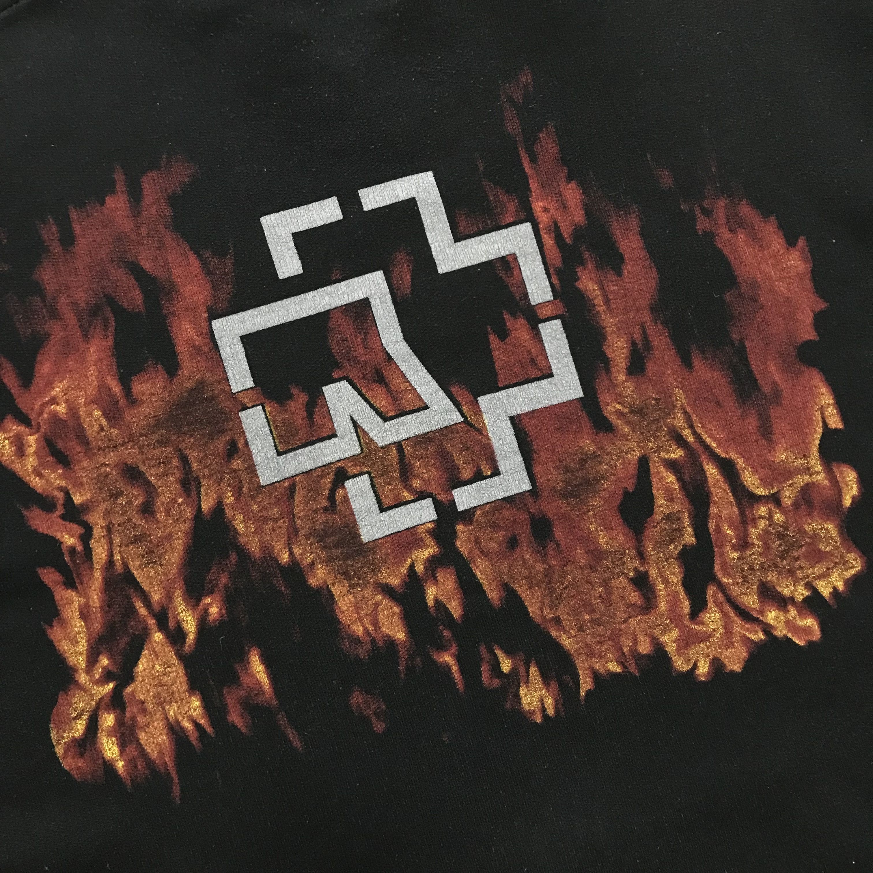 Band Tees × Vintage RAMMSTEIN Vintage 90s Hoodie Zip Rare Metal Till Lindemann Size US S / EU 44-46 / 1 - 6 Thumbnail
