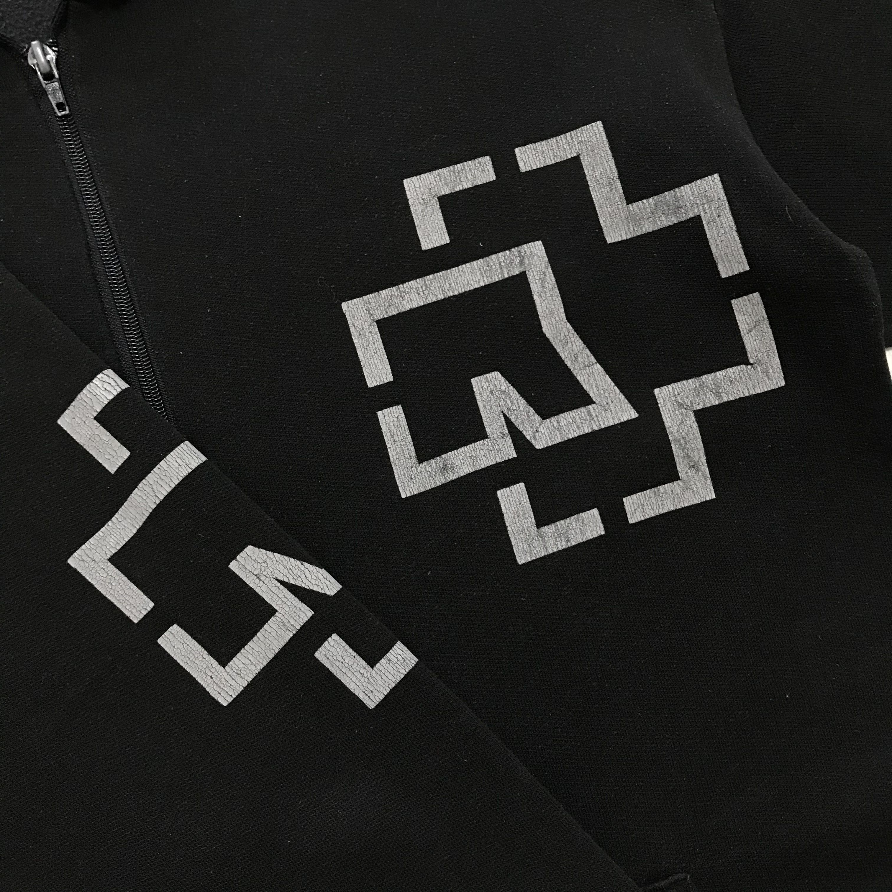 Band Tees × Vintage RAMMSTEIN Vintage 90s Hoodie Zip Rare Metal Till Lindemann Size US S / EU 44-46 / 1 - 5 Thumbnail