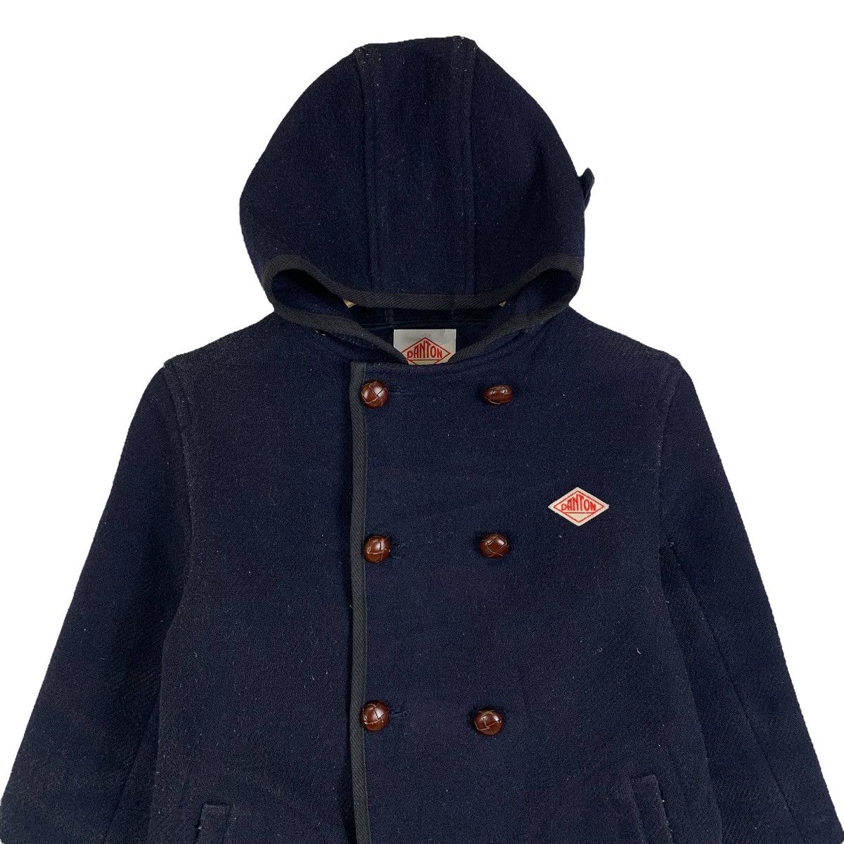 Danton × Vintage DANTON Vetements de Travail Wool Hoodie Peacoats Jacket Size US S / EU 44-46 / 1 - 5 Thumbnail
