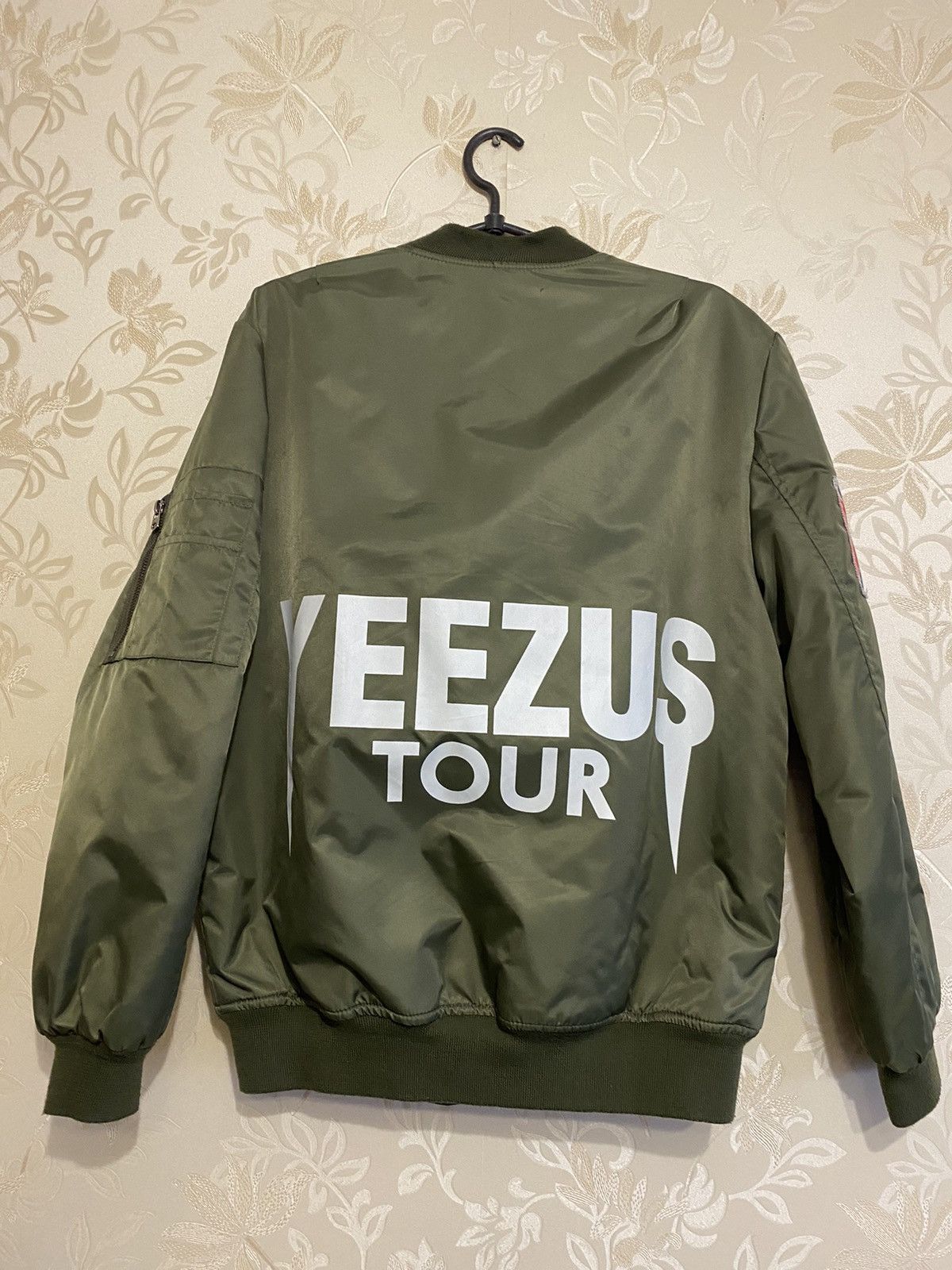 image of Archival Clothing x Avant Garde Kanye West 2013 Bomber Yeezus Tour Size S in Olive, Men's