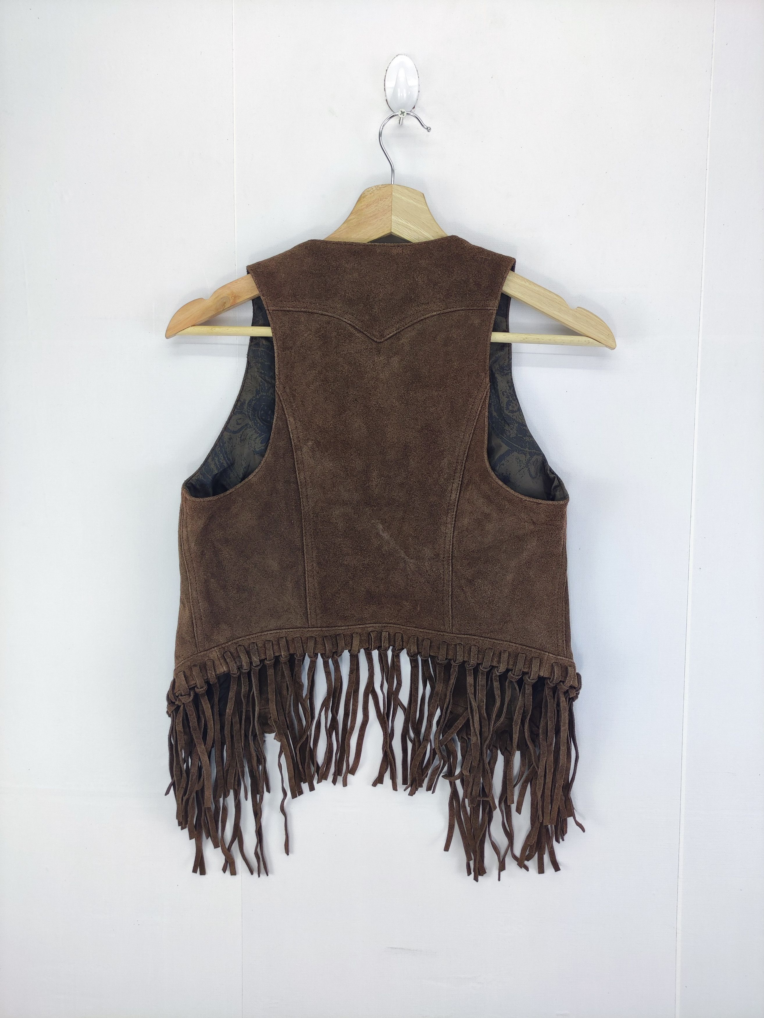 Leather Vintage Goa Cow Leather Vest Size US XXS / EU 40 - 7 Thumbnail